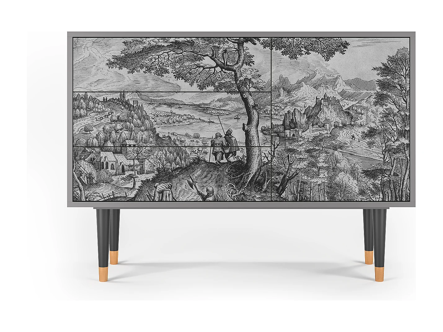 Aparador - 115х84х41 cm - S3 - Milites Requiescentes, Cinza