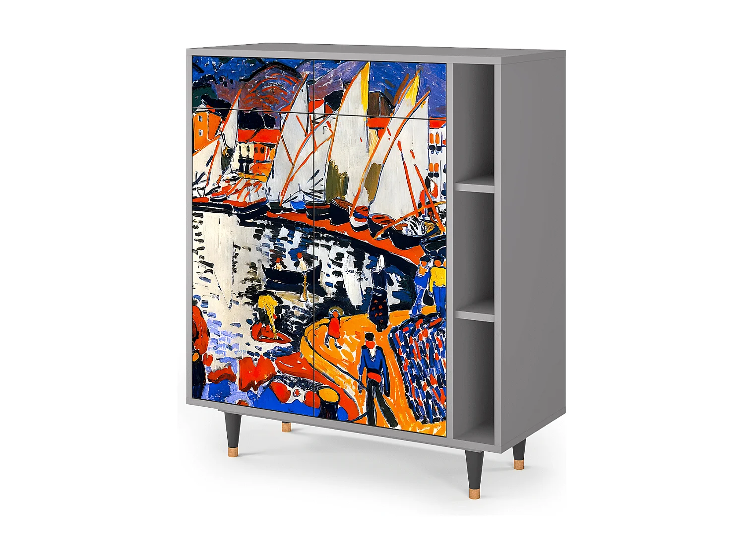 Aparador - 96х110х41 cm - BS6 - Le Séchage des voiles , Cinza