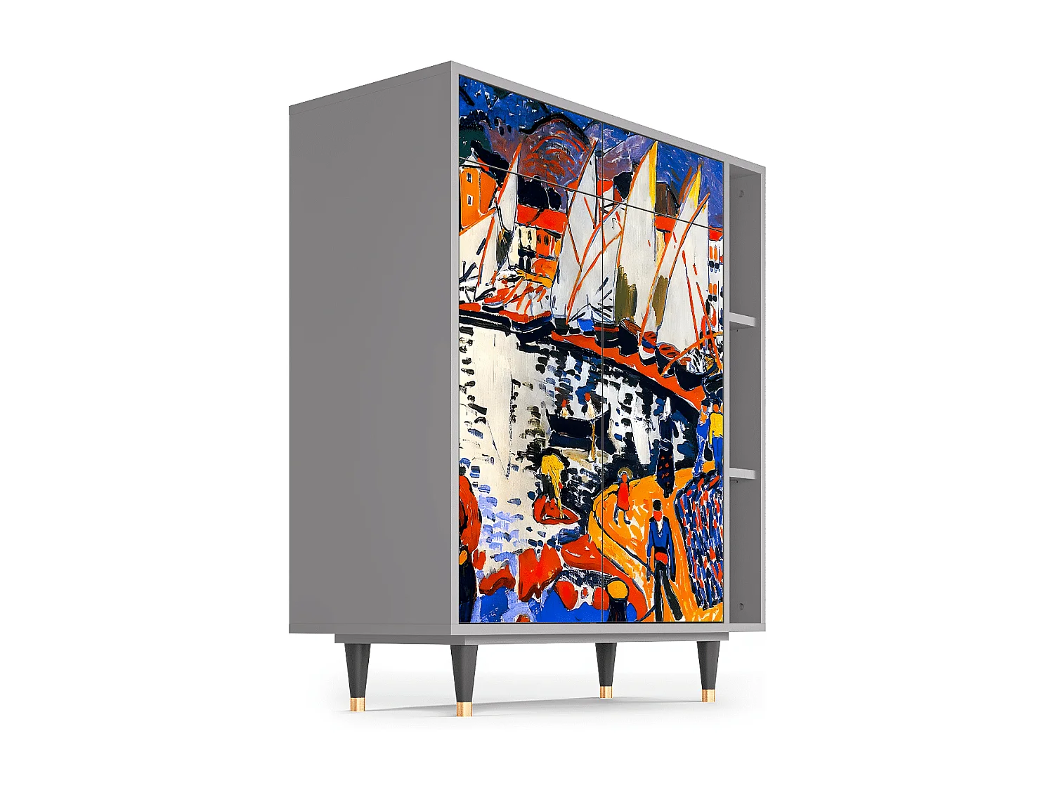 Aparador - 96х110х41 cm - BS6 - Le Séchage des voiles , Cinza