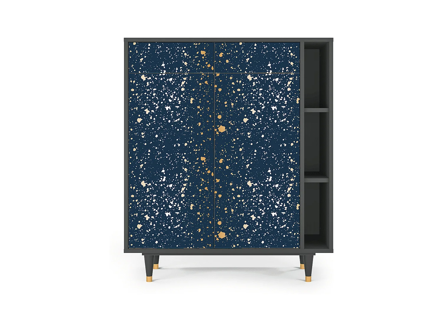 Kredens - 96х110х41 cm - BS6 - Starfall, Antracyt