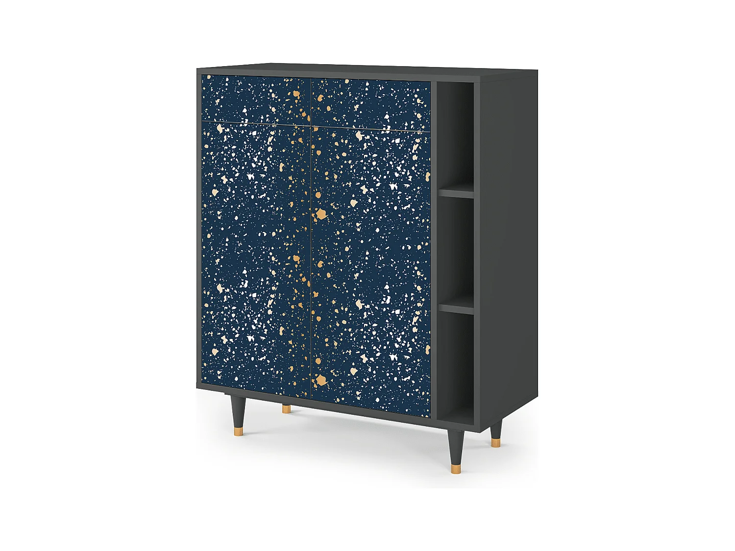 Kredens - 96х110х41 cm - BS6 - Starfall, Antracyt