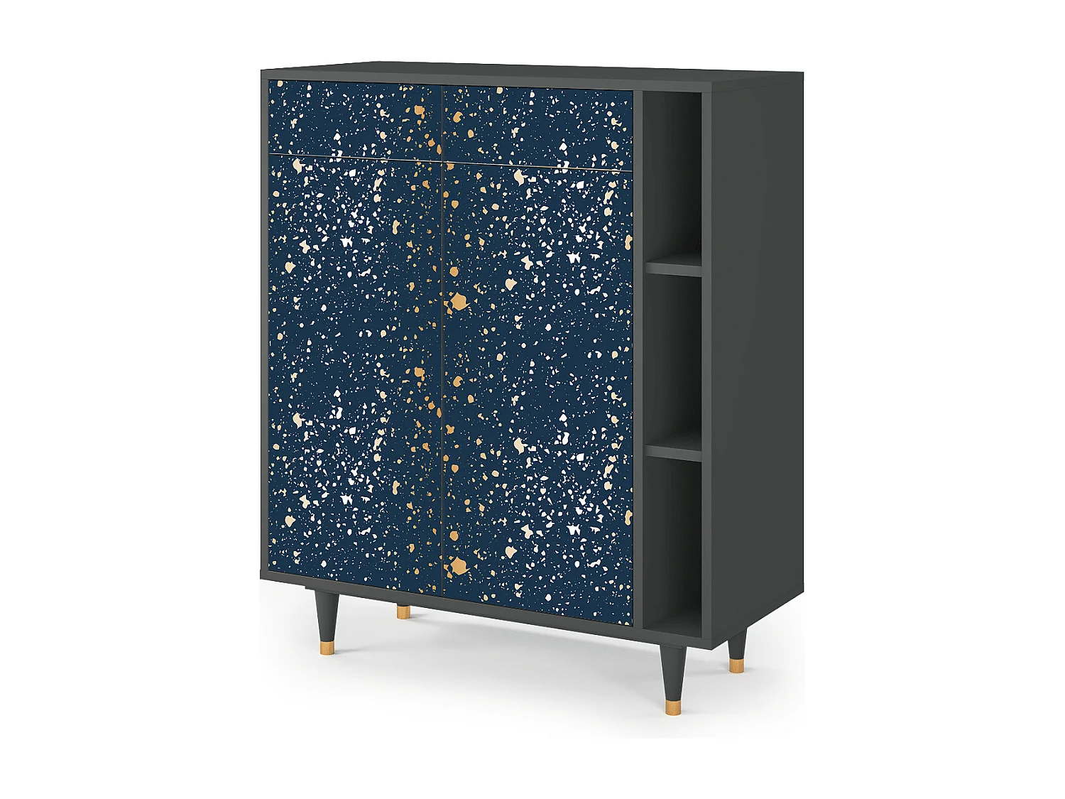 Kredens - 96х110х41 cm - BS6 - Starfall, Antracyt