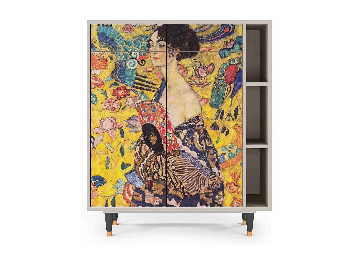 Credenza - 96х110х41 cm - BS6 - Lady with Fan by Klimt, Sabbia