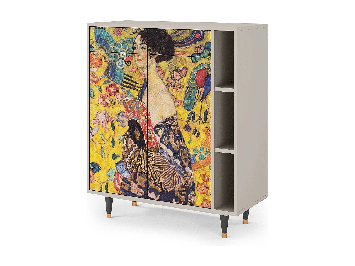 Credenza - 96х110х41 cm - BS6 - Lady with Fan by Klimt, Sabbia