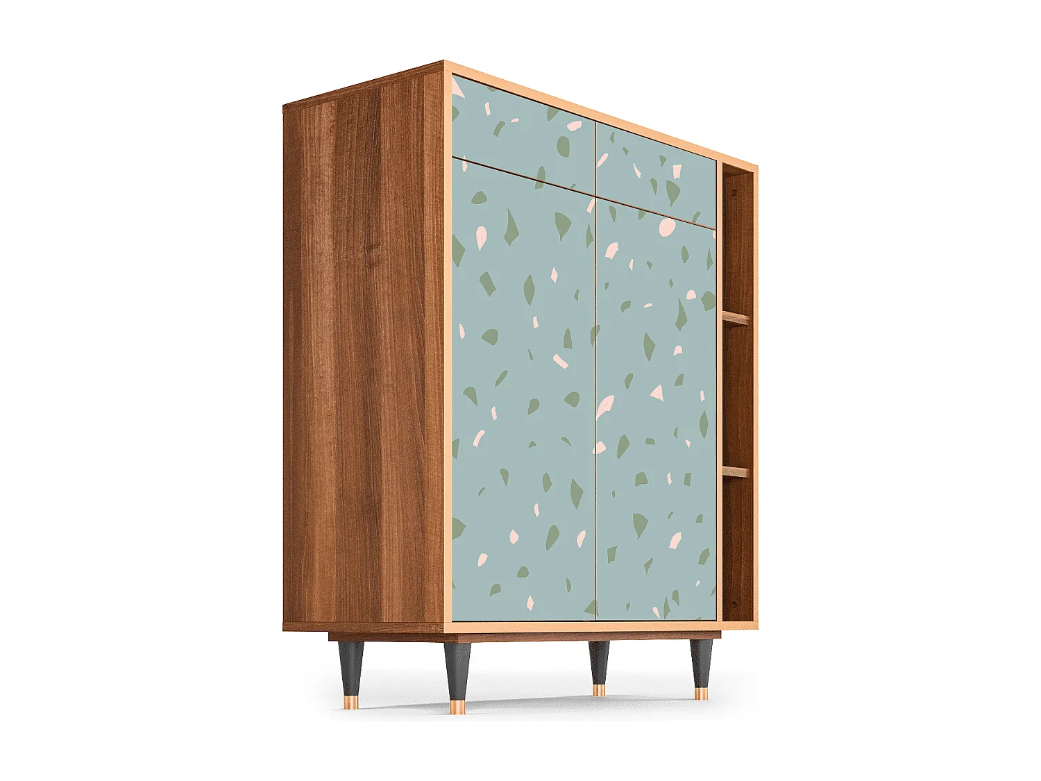 Buffet - 96х110х41 cm - BS6 - Blue Drops, Noyer