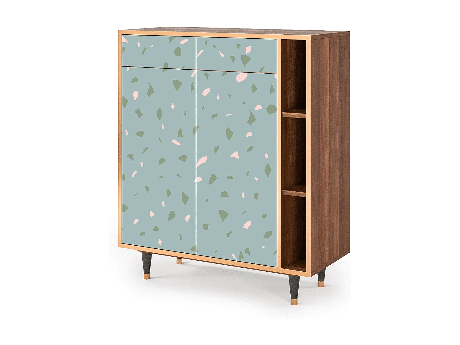Credenza - 96х110х41 cm - BS6 - Blue Drops, Noce