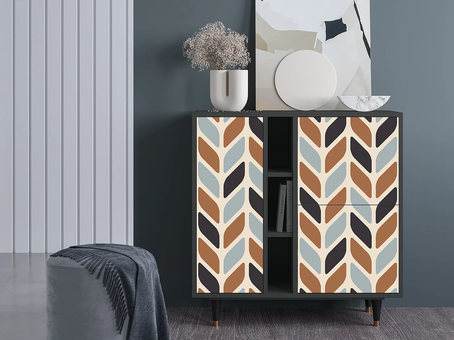 Buffet - 94х96х41 cm - BS5 - Beige Laure, Anthracite