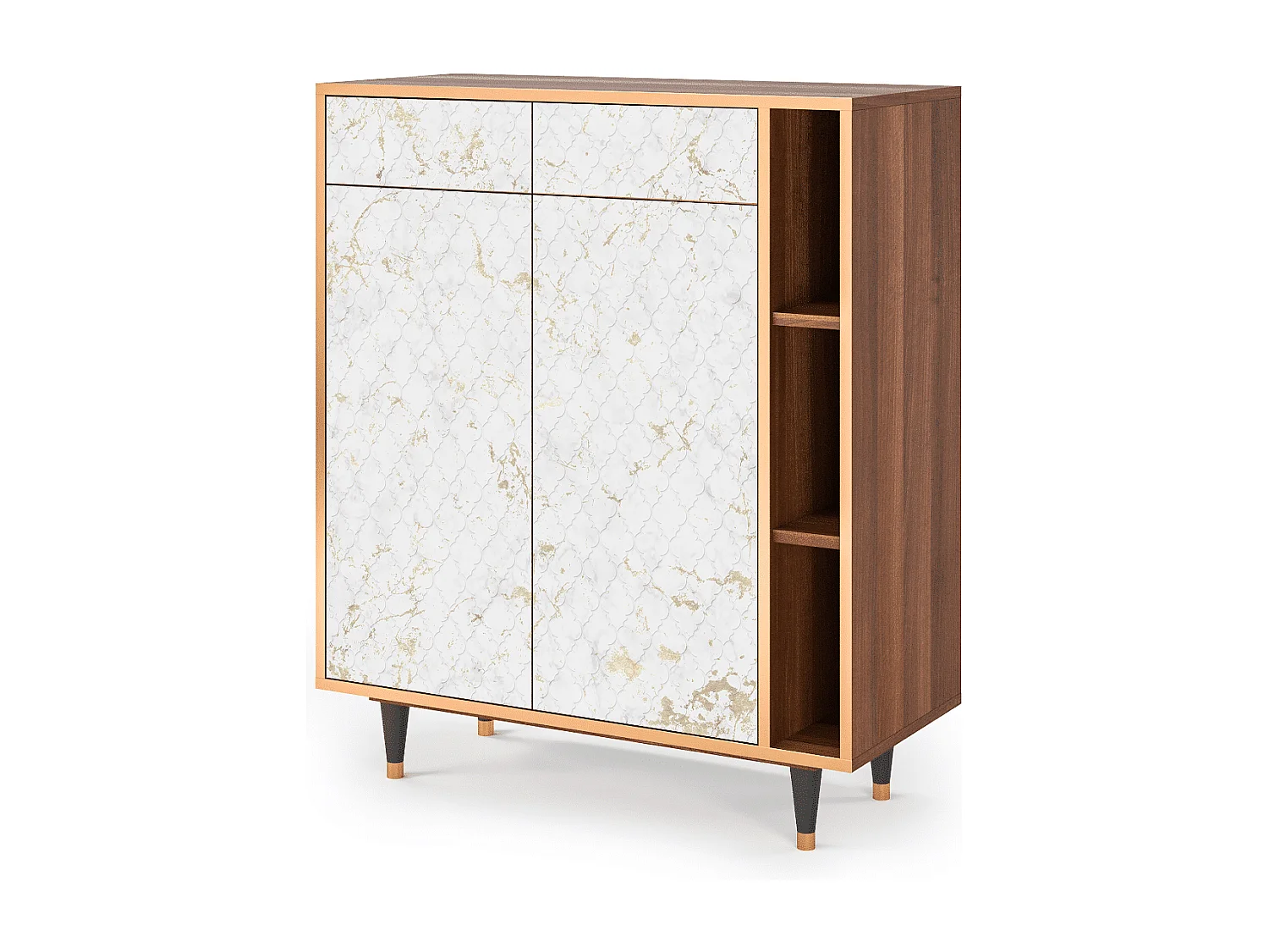Credenza - 96х110х41 cm - BS6 - Sweet Cotton, Noce