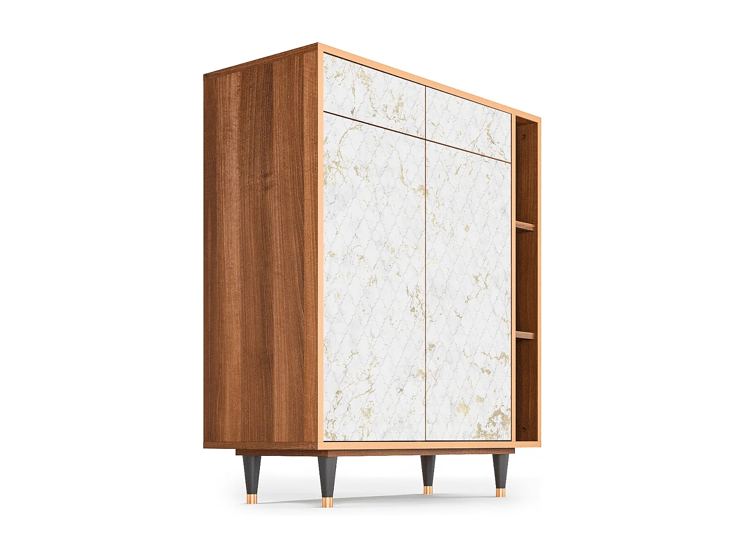 Credenza - 96х110х41 cm - BS6 - Sweet Cotton, Noce