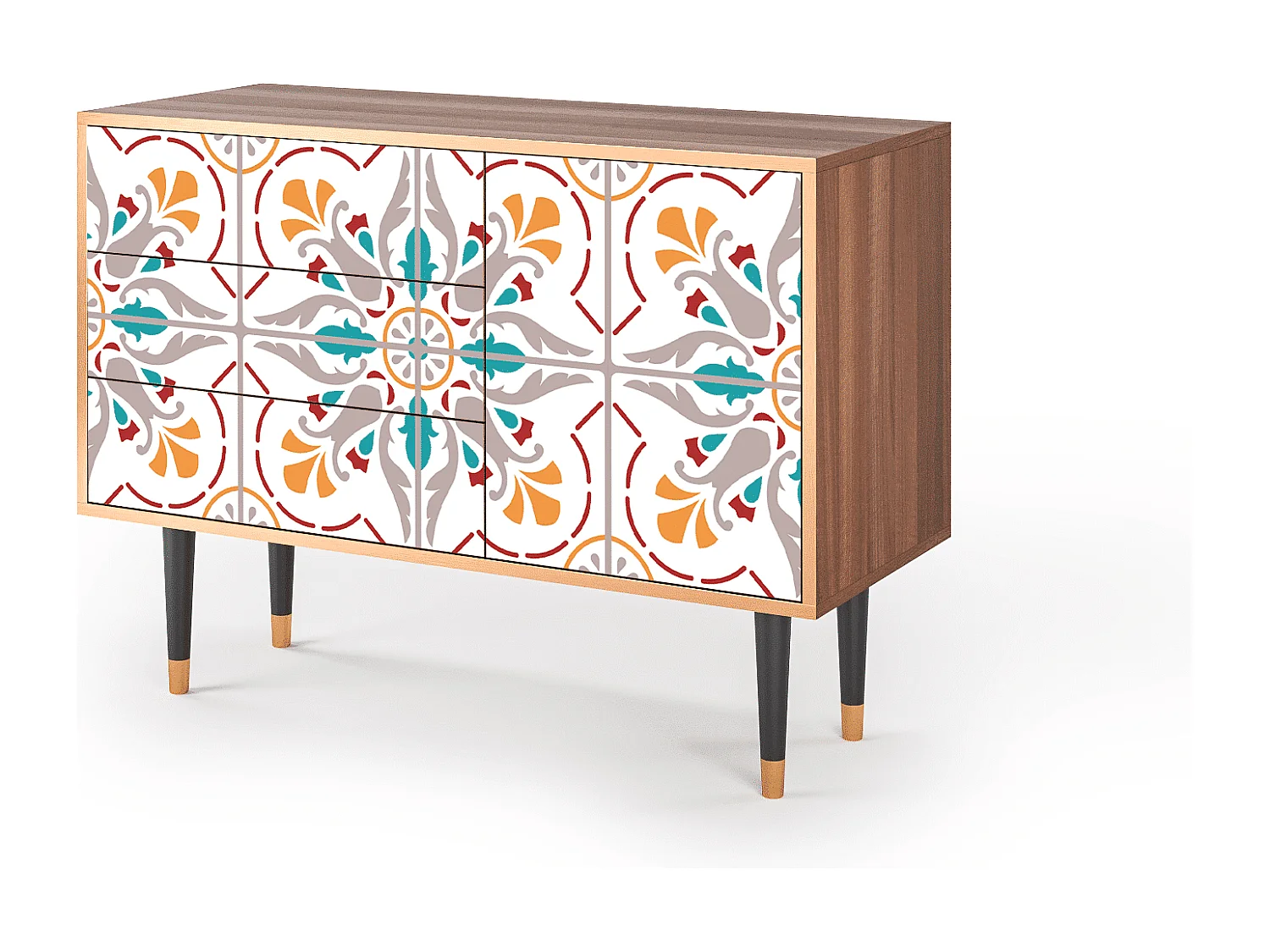 Kredens - 115х84х41 cm - S3 - Spring Ceramics, Orzech