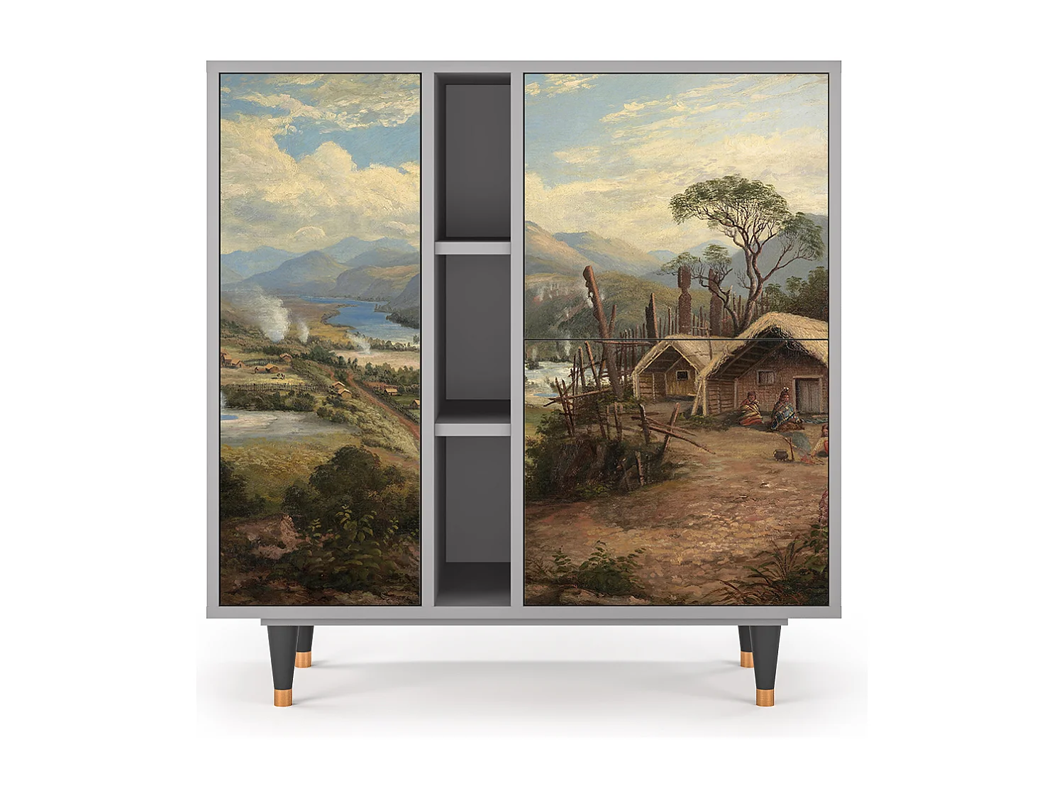 Credenza - 94х96х41 cm - BS5 - View Across the Plains , Grigio