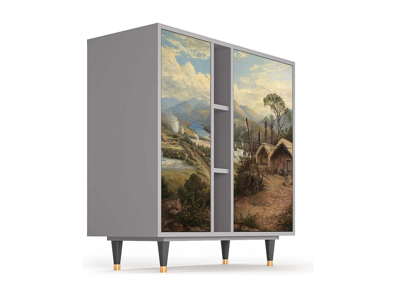 Credenza - 94х96х41 cm - BS5 - View Across the Plains , Grigio