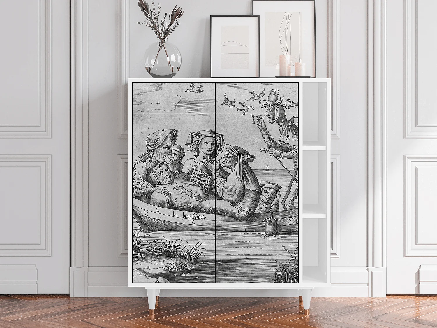 Buffet - 96х110х41 cm - BS6 - Blau Schuyte, Blanc