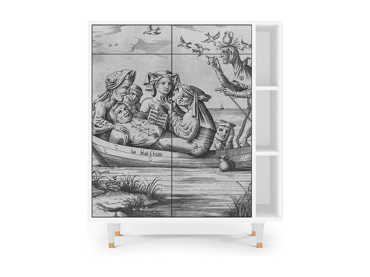 Buffet - 96х110х41 cm - BS6 - Blau Schuyte, Blanc