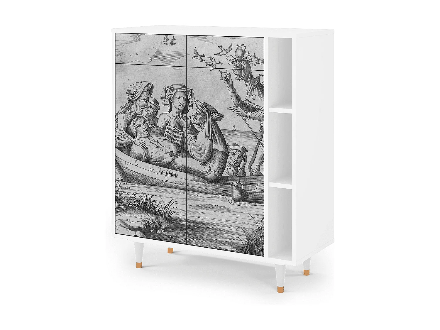 Buffet - 96х110х41 cm - BS6 - Blau Schuyte, Blanc