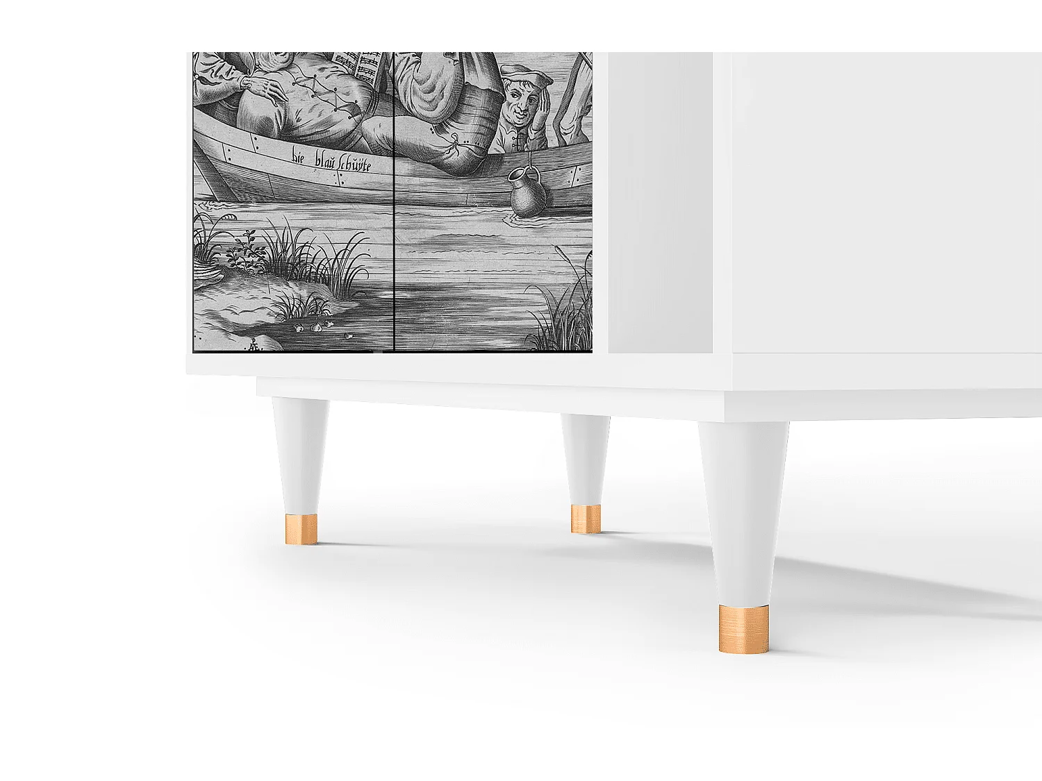 Kredens - 96х110х41 cm - BS6 - Blau Schuyte, Biały