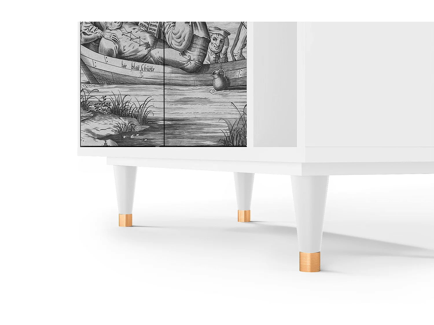 Kredens - 96х110х41 cm - BS6 - Blau Schuyte, Biały