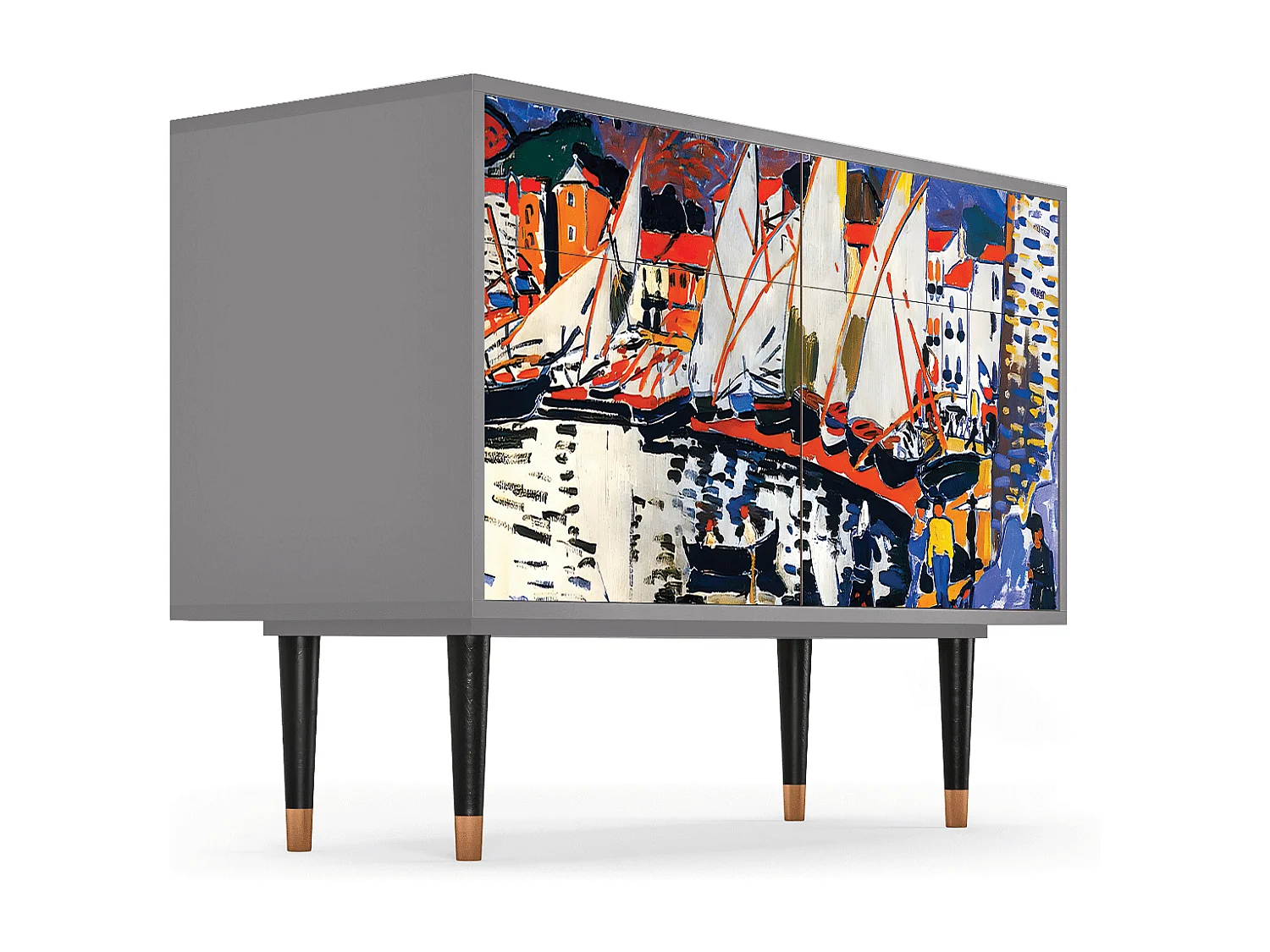 Sideboard - 115x85x48 cm - BS4 - Le Séchage des voiles , Grau