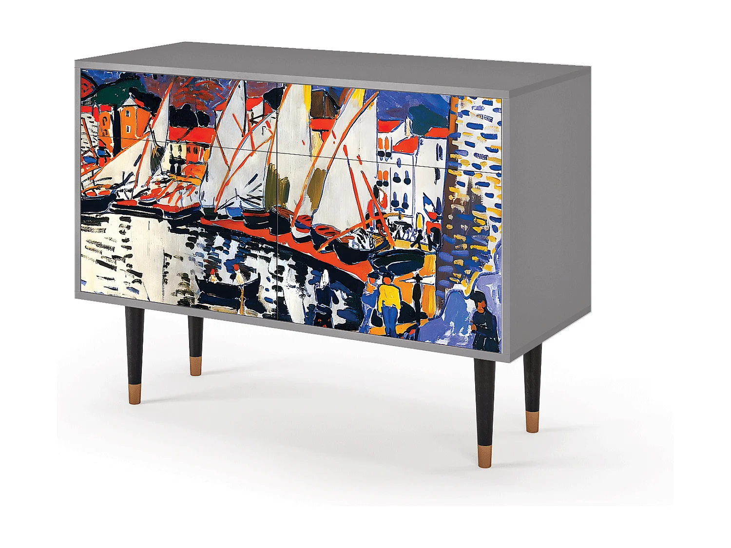 Dressoir - 115x85x48 cm - BS4 - Le Séchage des voiles , Grijs