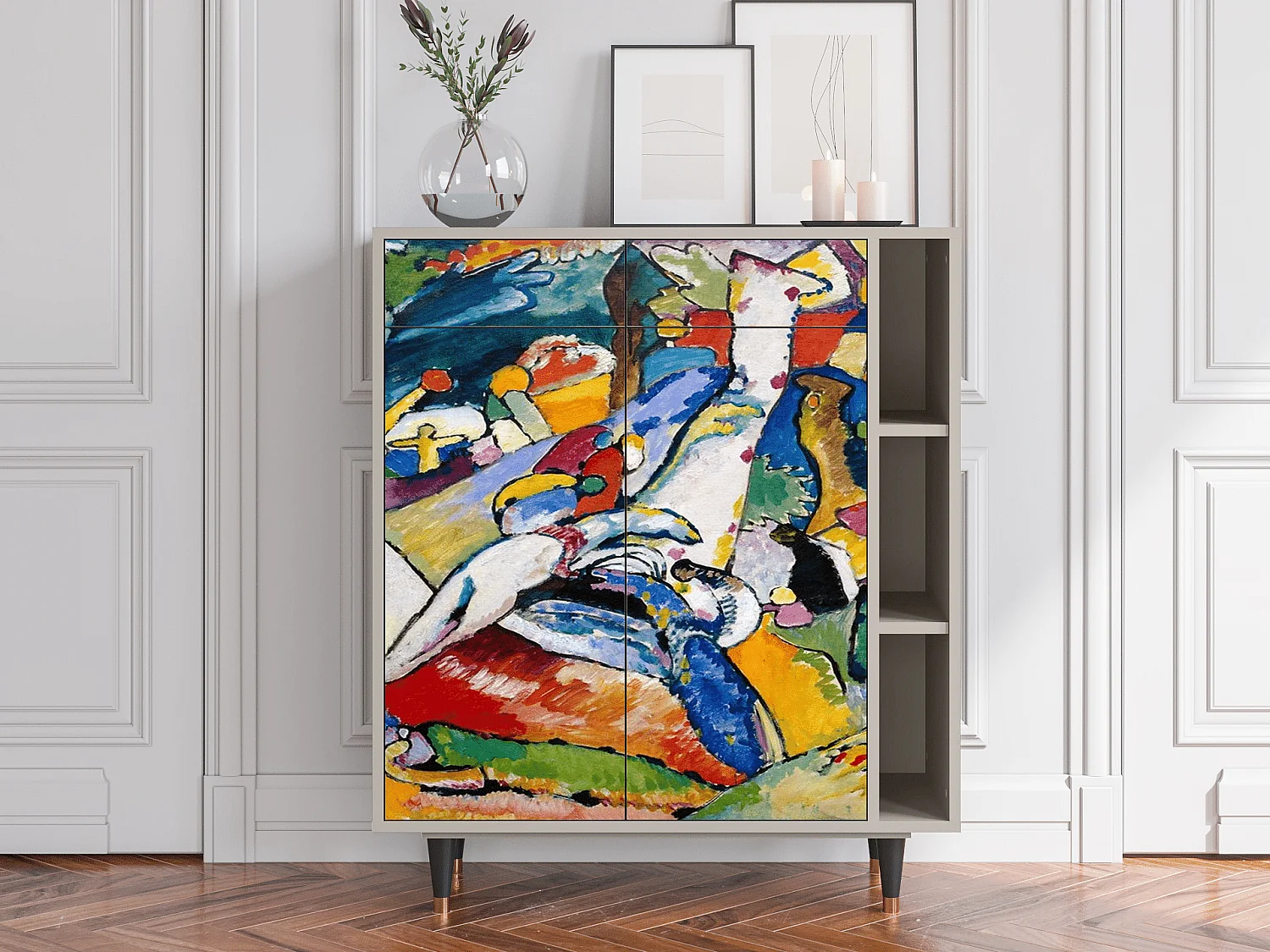 Kredens - 96х110х41 cm - BS6 - Improvisation 26  , Piaskowy