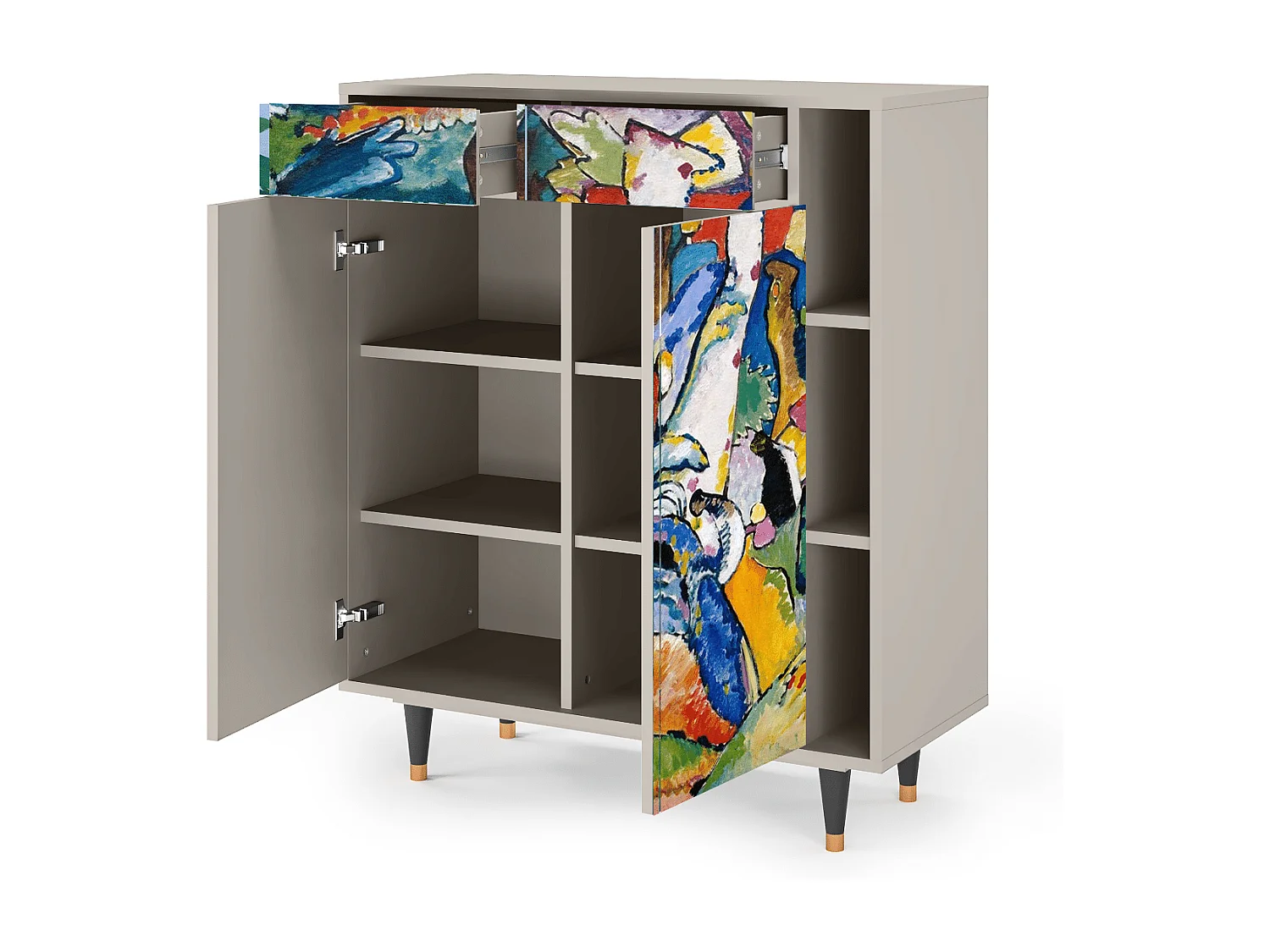 Kredens - 96х110х41 cm - BS6 - Improvisation 26  , Piaskowy