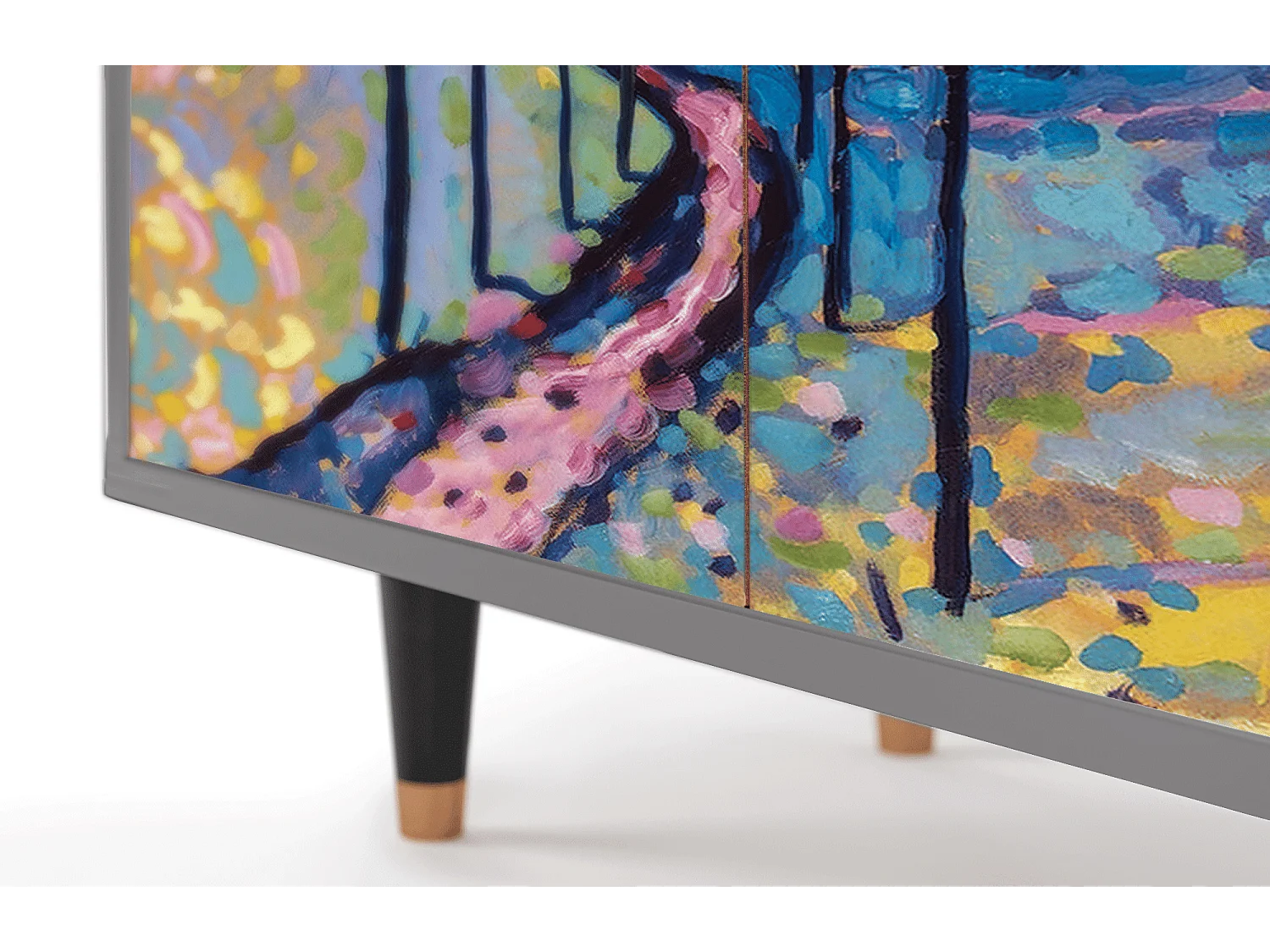 Kredens - 94x96x48 cm - BS3 - Winter Landscape, Szary