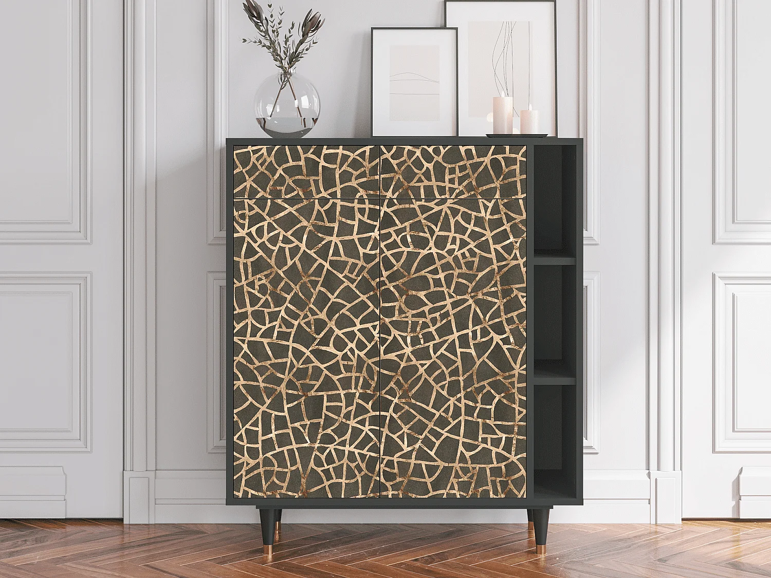 Credenza - 96х110х41 cm - BS6 - Enlarged Leaf, Antracite