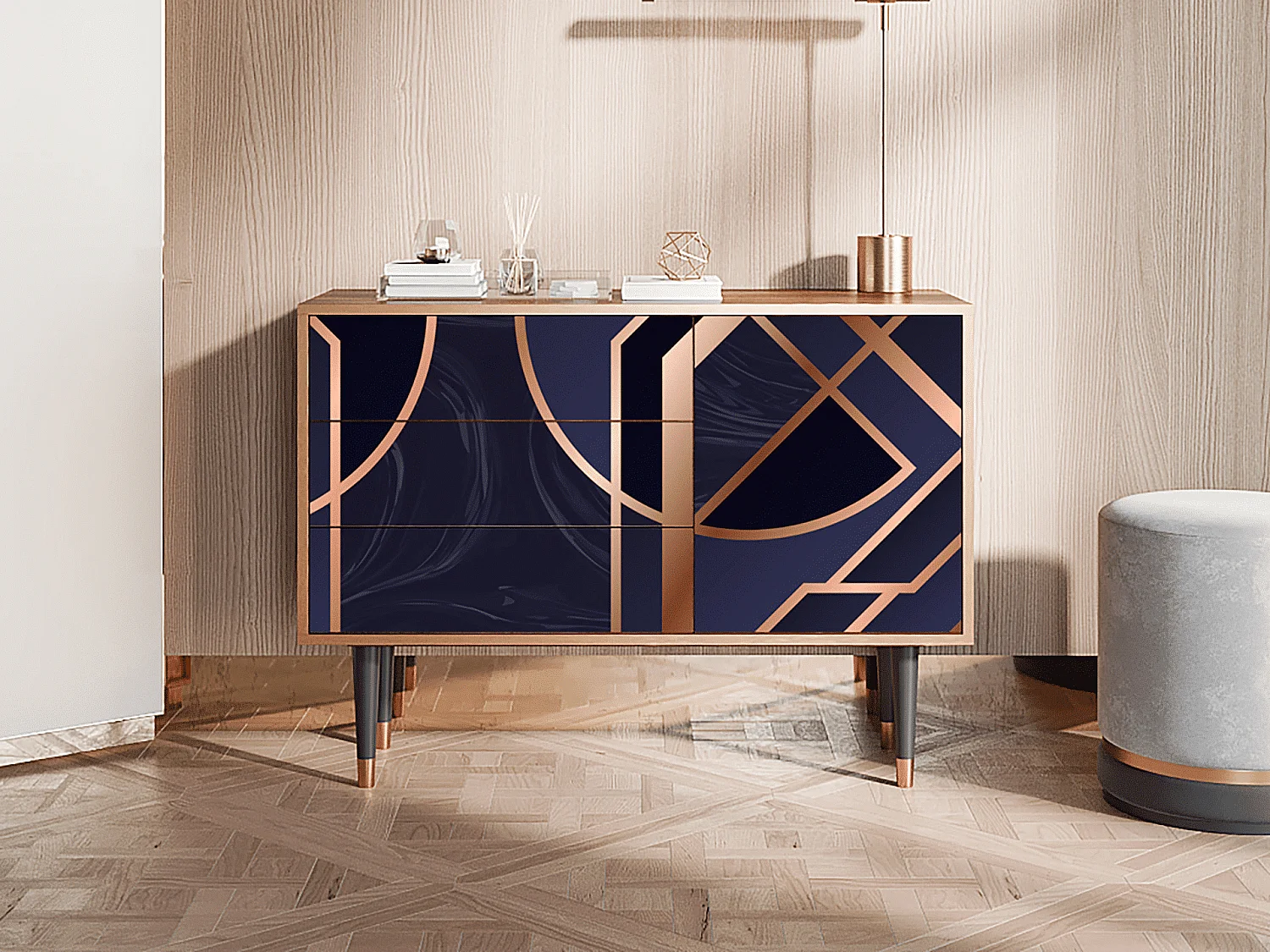 Buffet - 115х84х41 cm - S3 - Purple Temple, Noyer