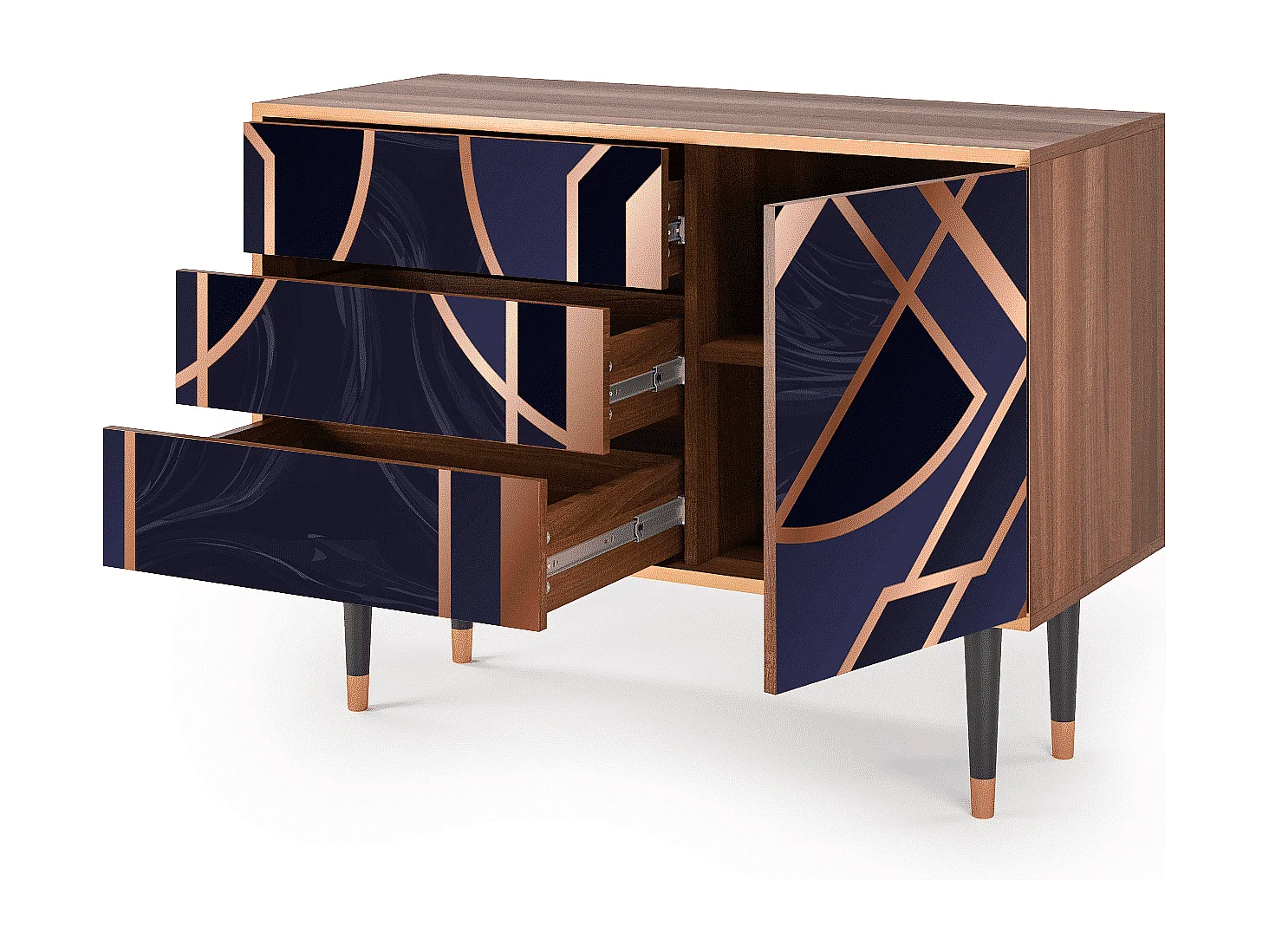 Buffet - 115х84х41 cm - S3 - Purple Temple, Noyer