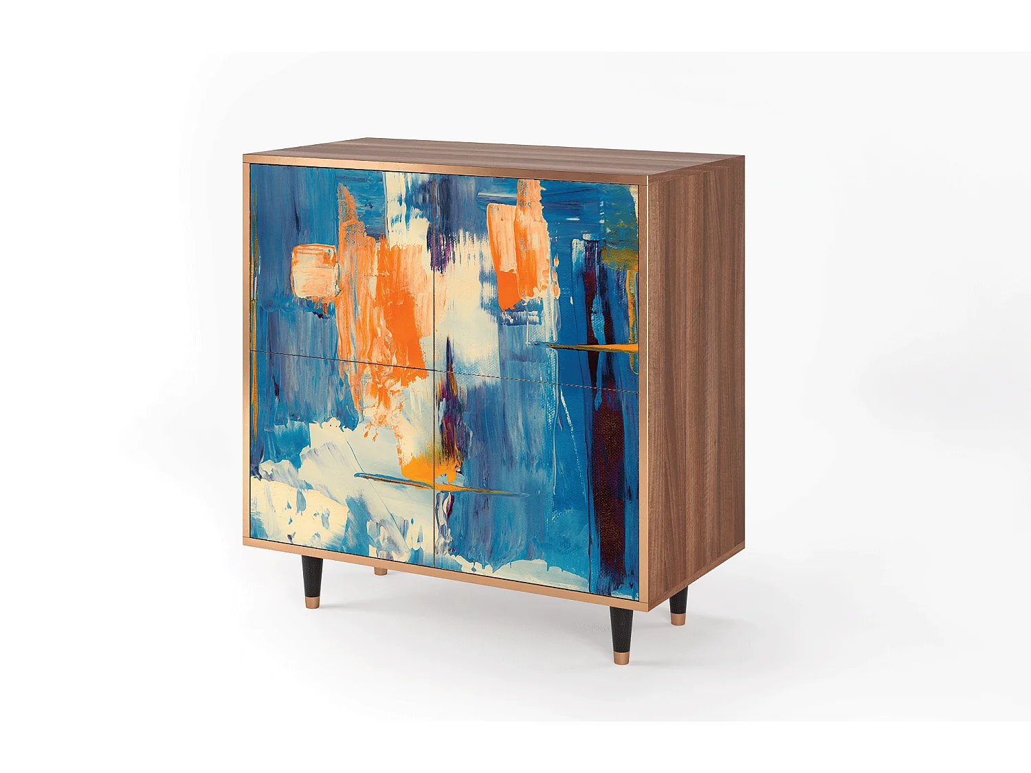 Credenza - 94x96x48 cm - BS3 - Abstract Expressionism, Noce