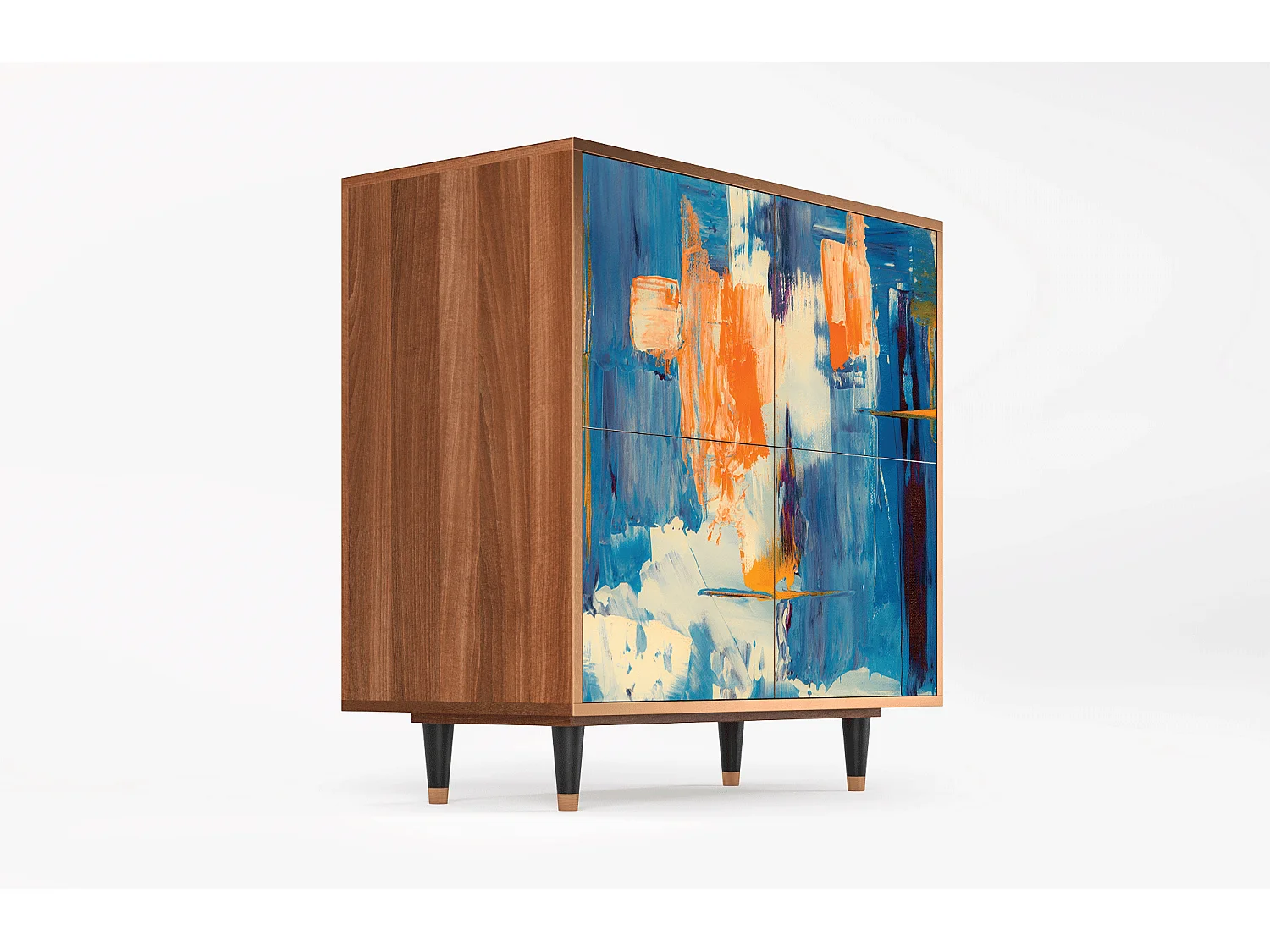 Credenza - 94x96x48 cm - BS3 - Abstract Expressionism, Noce