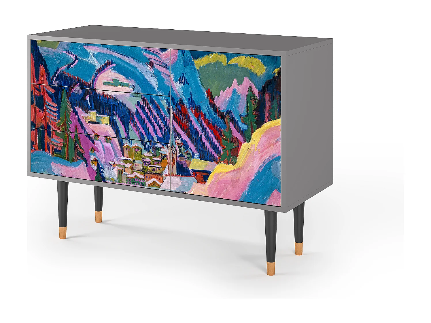 Credenza - 115х84х41 cm - S3 - Davos Winter, Grigio