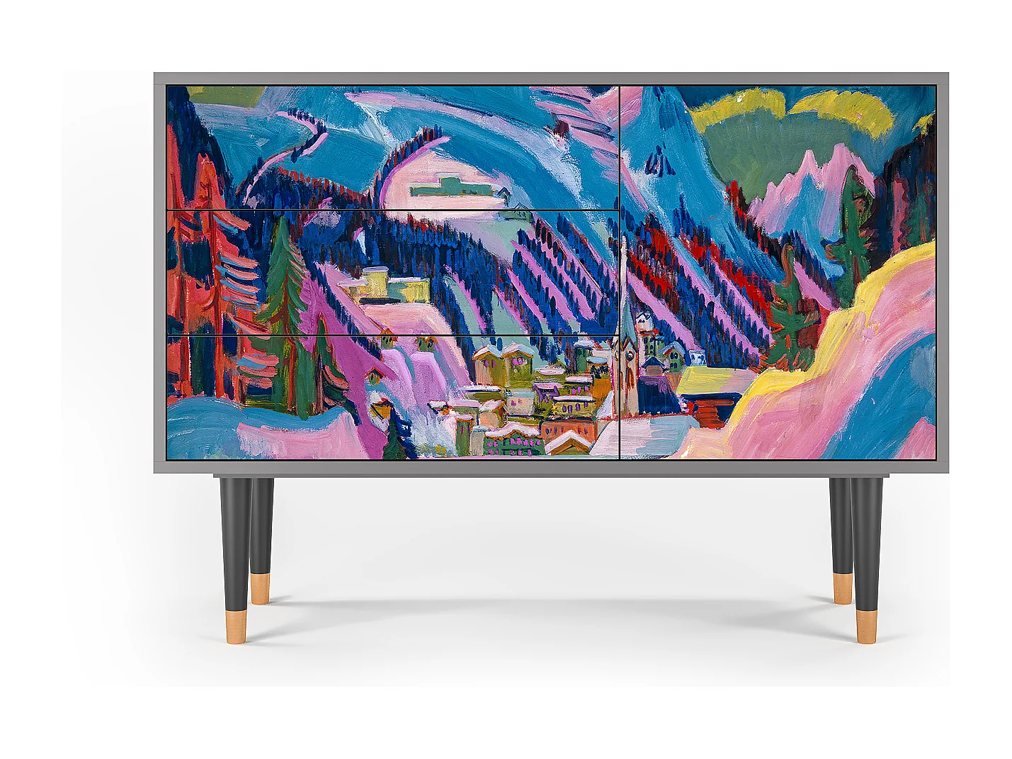 Buffet - 115х84х41 cm - S3 - Davos Winter, Gris