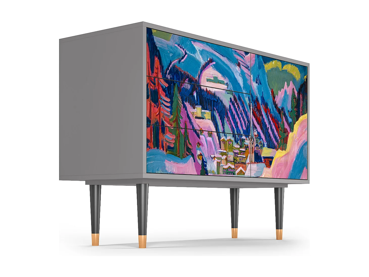 Buffet - 115х84х41 cm - S3 - Davos Winter, Gris