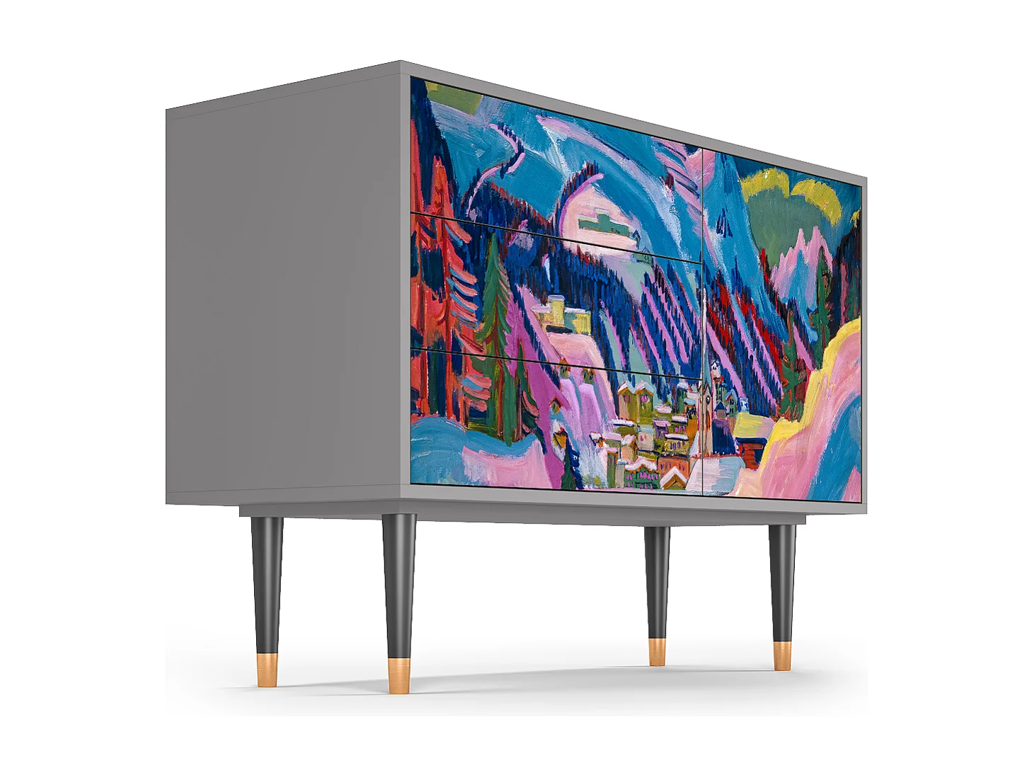 Credenza - 115х84х41 cm - S3 - Davos Winter, Grigio