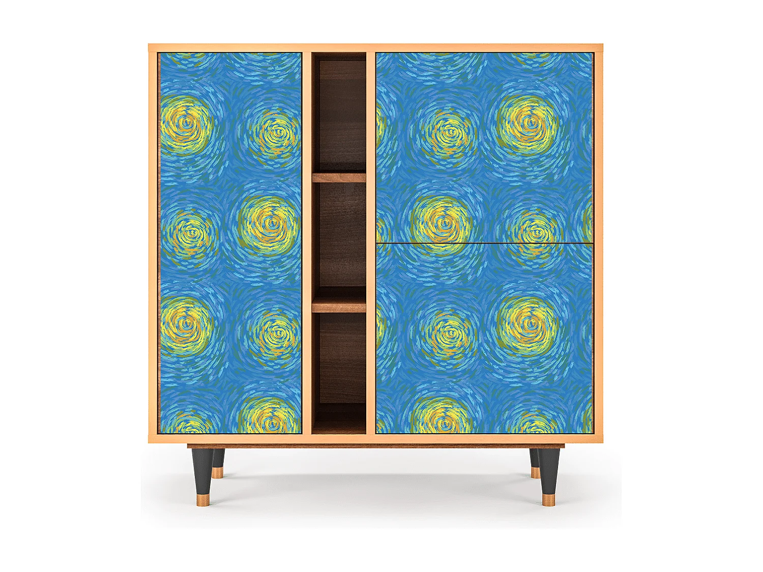 Aparador - 94х96х41 cm - BS5 - Van Gogh Lights, Nogal