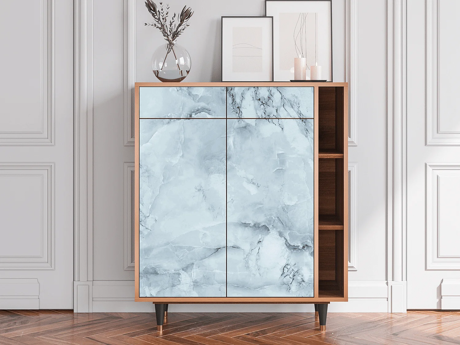 Dressoir - 96х110х41 cm - BS6 - Glacial Colour, Walnoot