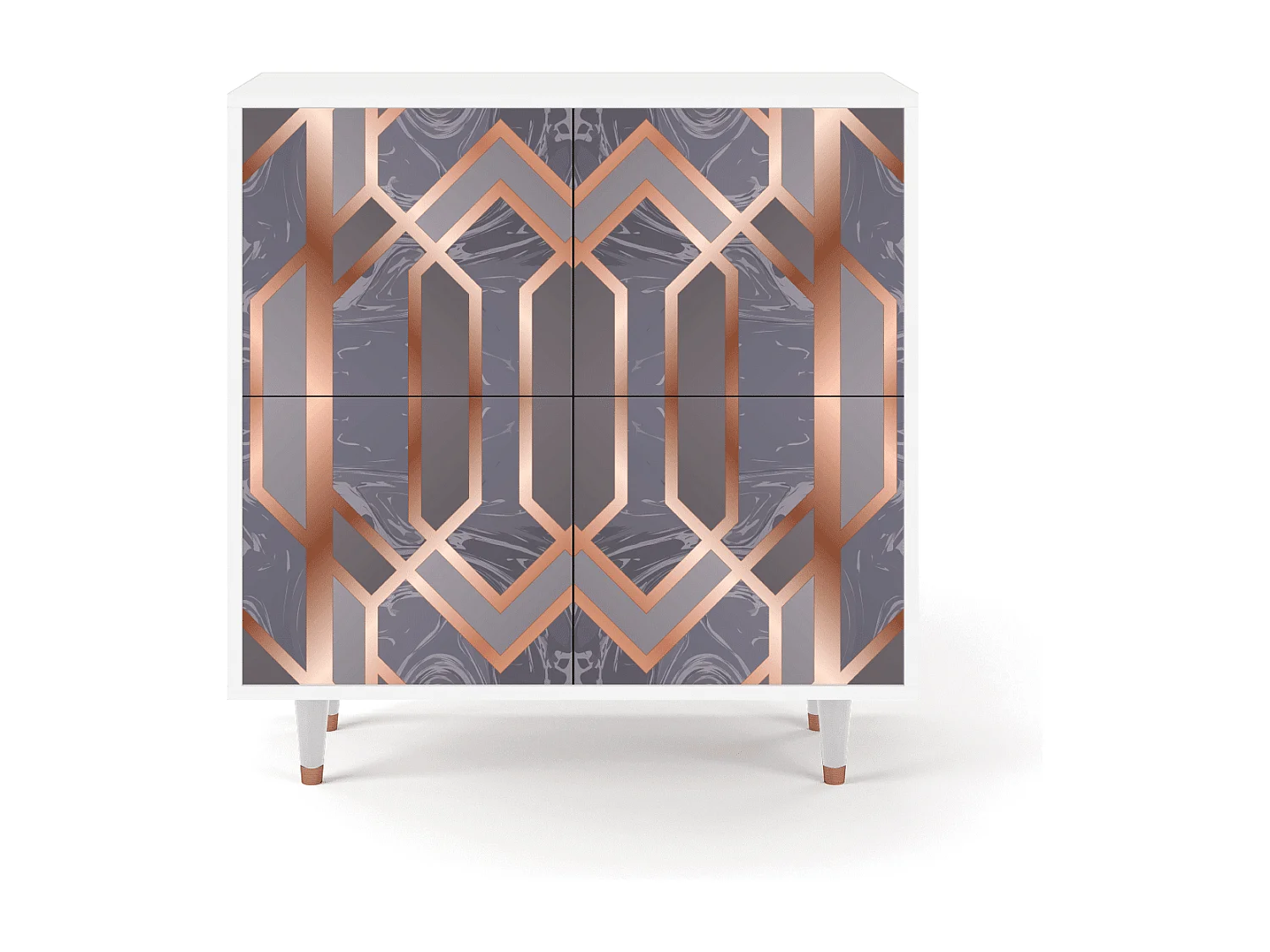 Buffet - 94x96x48 cm - BS3 - Taupe Anatomy, Blanc