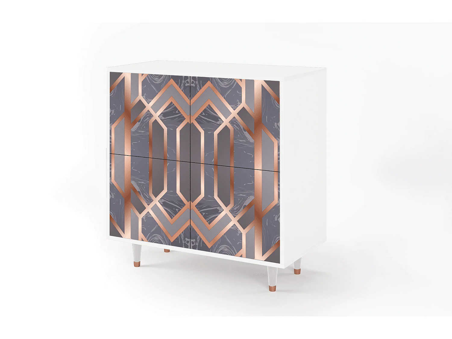 Buffet - 94x96x48 cm - BS3 - Taupe Anatomy, Blanc