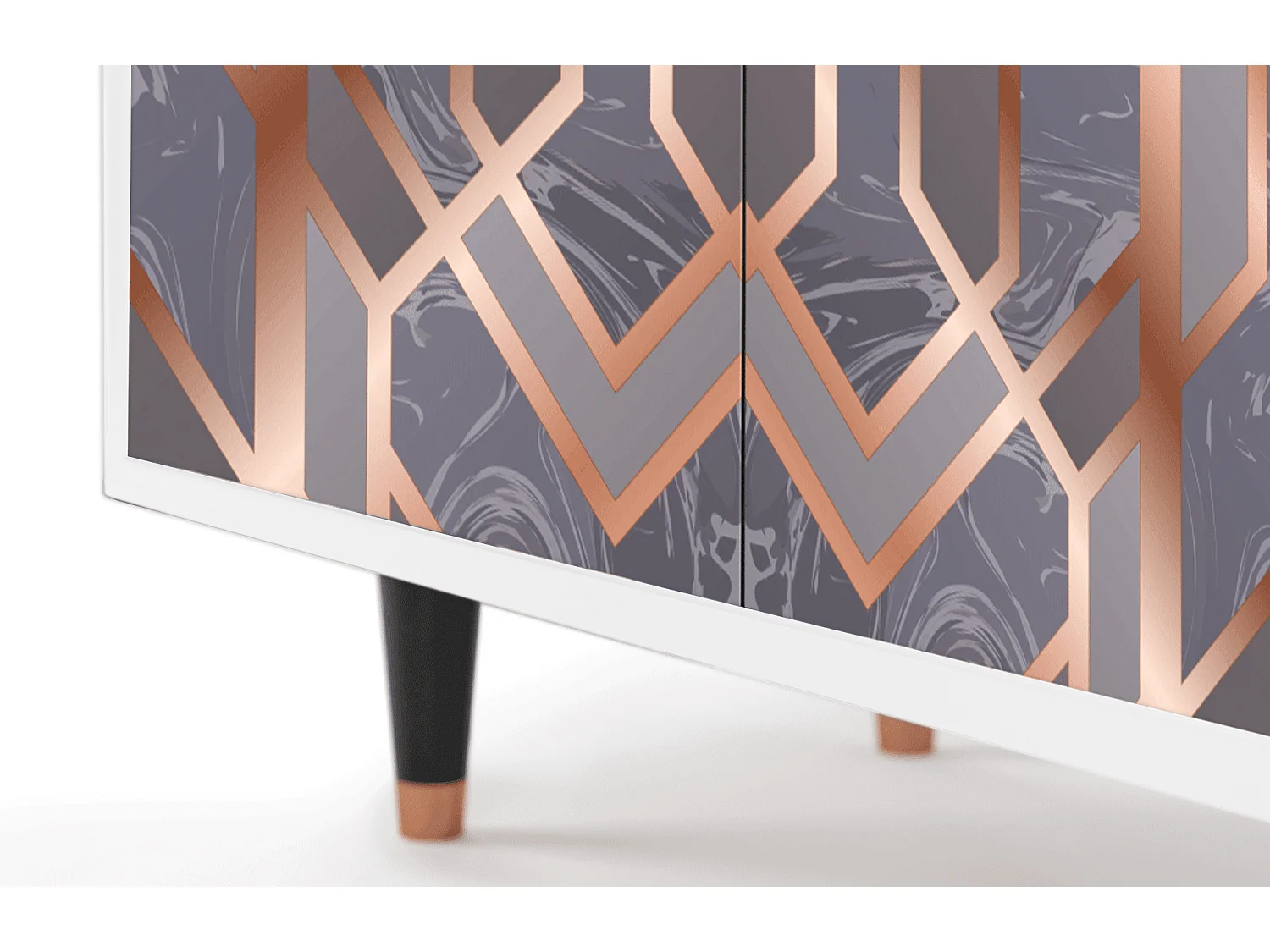 Buffet - 94x96x48 cm - BS3 - Taupe Anatomy, Blanc