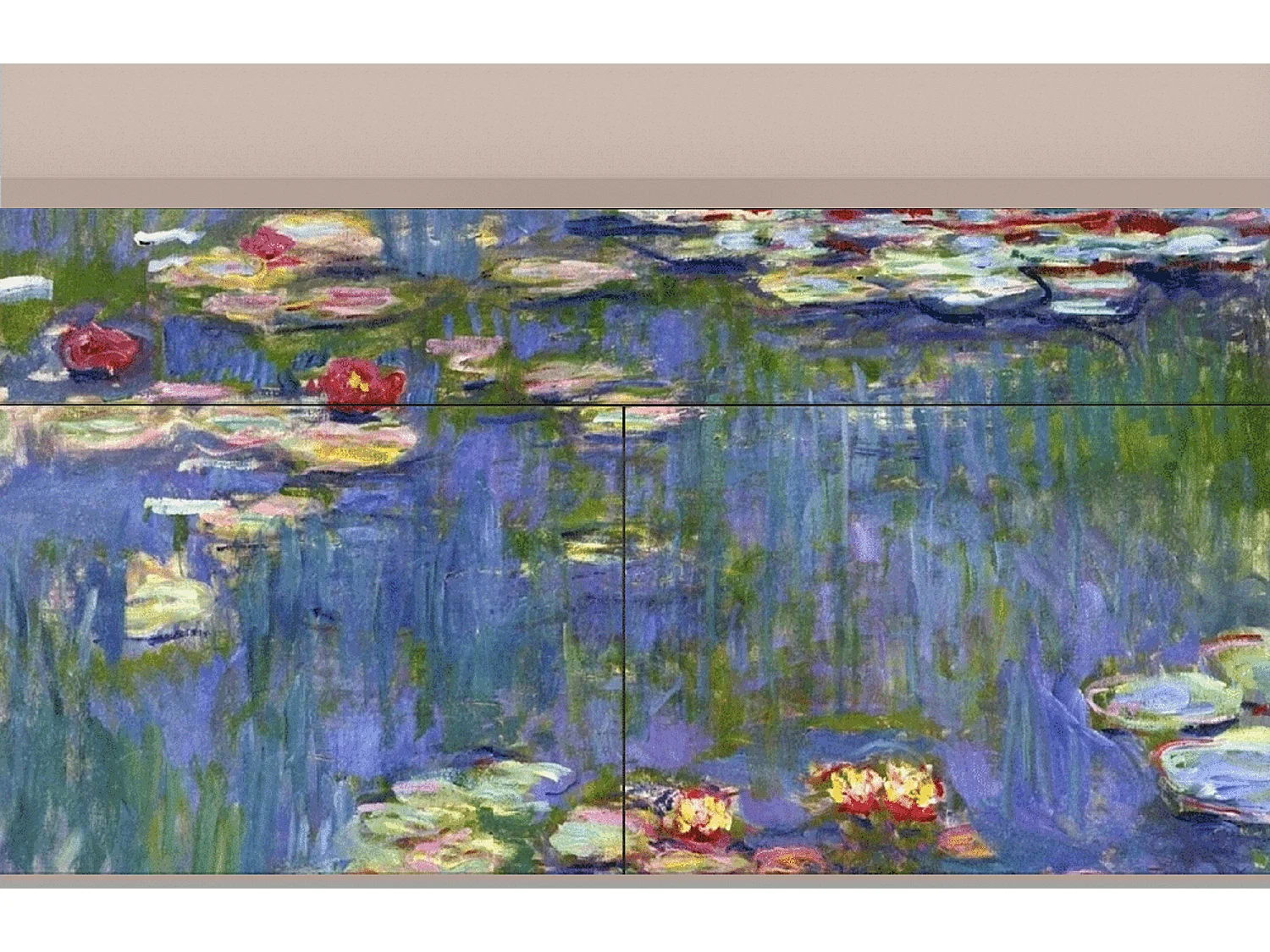 Kredens - 115x85x48 cm - BS4 - The water lily pond  , Latte
