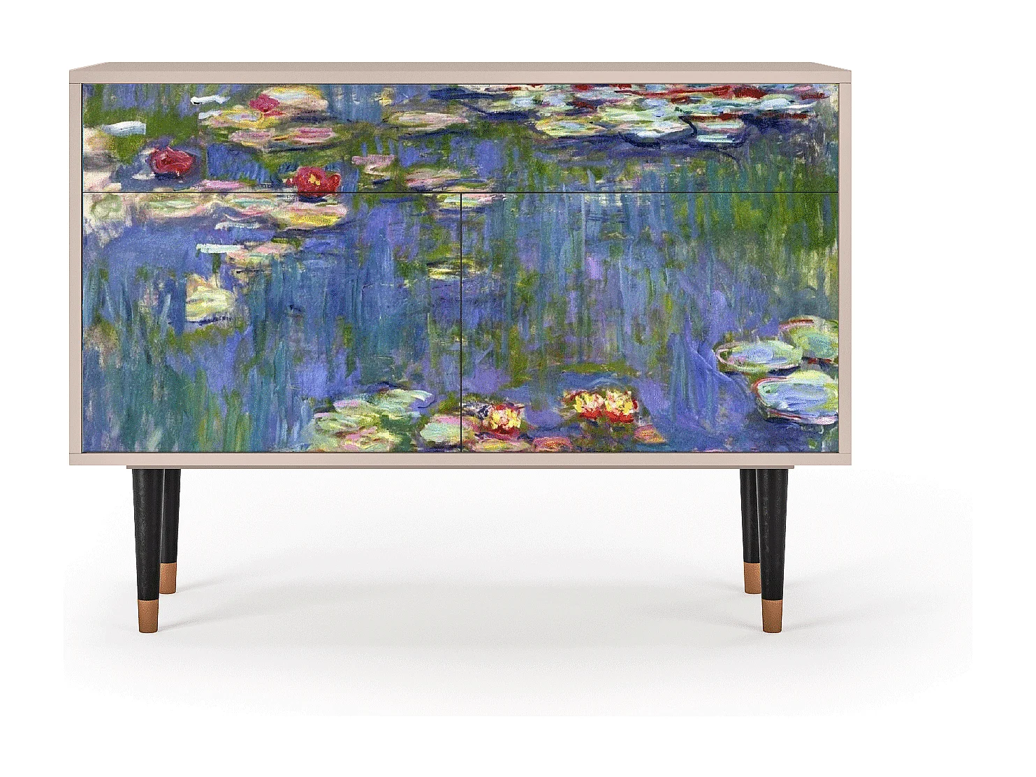 Kredens - 115x85x48 cm - BS4 - The water lily pond  , Latte