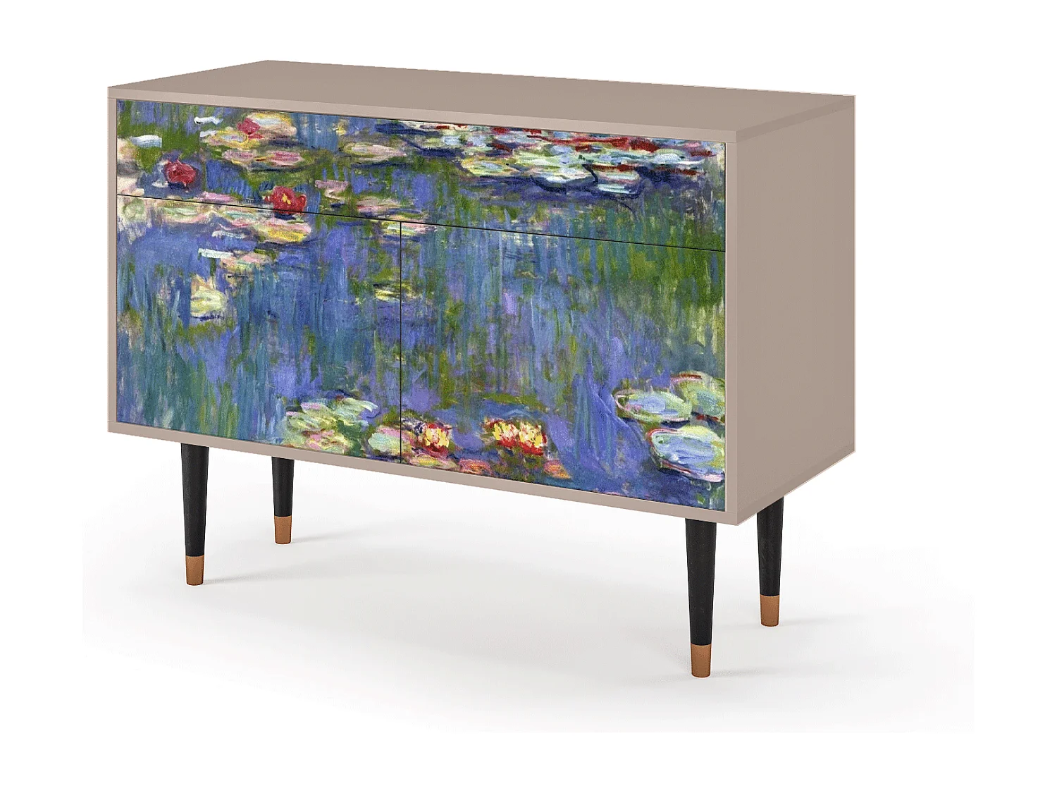Credenza - 115x85x48 cm - BS4 - The water lily pond  , Latte