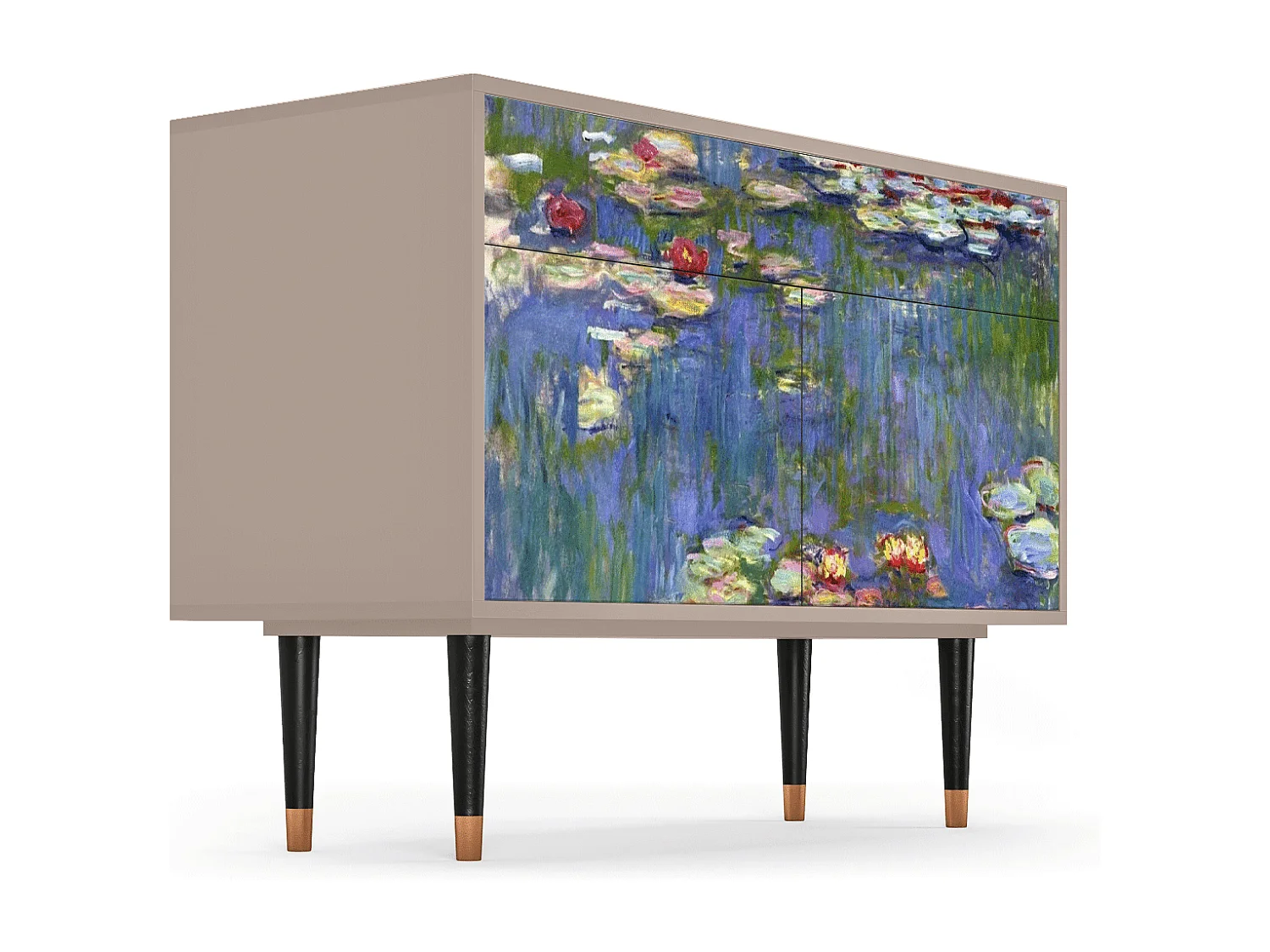 Credenza - 115x85x48 cm - BS4 - The water lily pond  , Latte