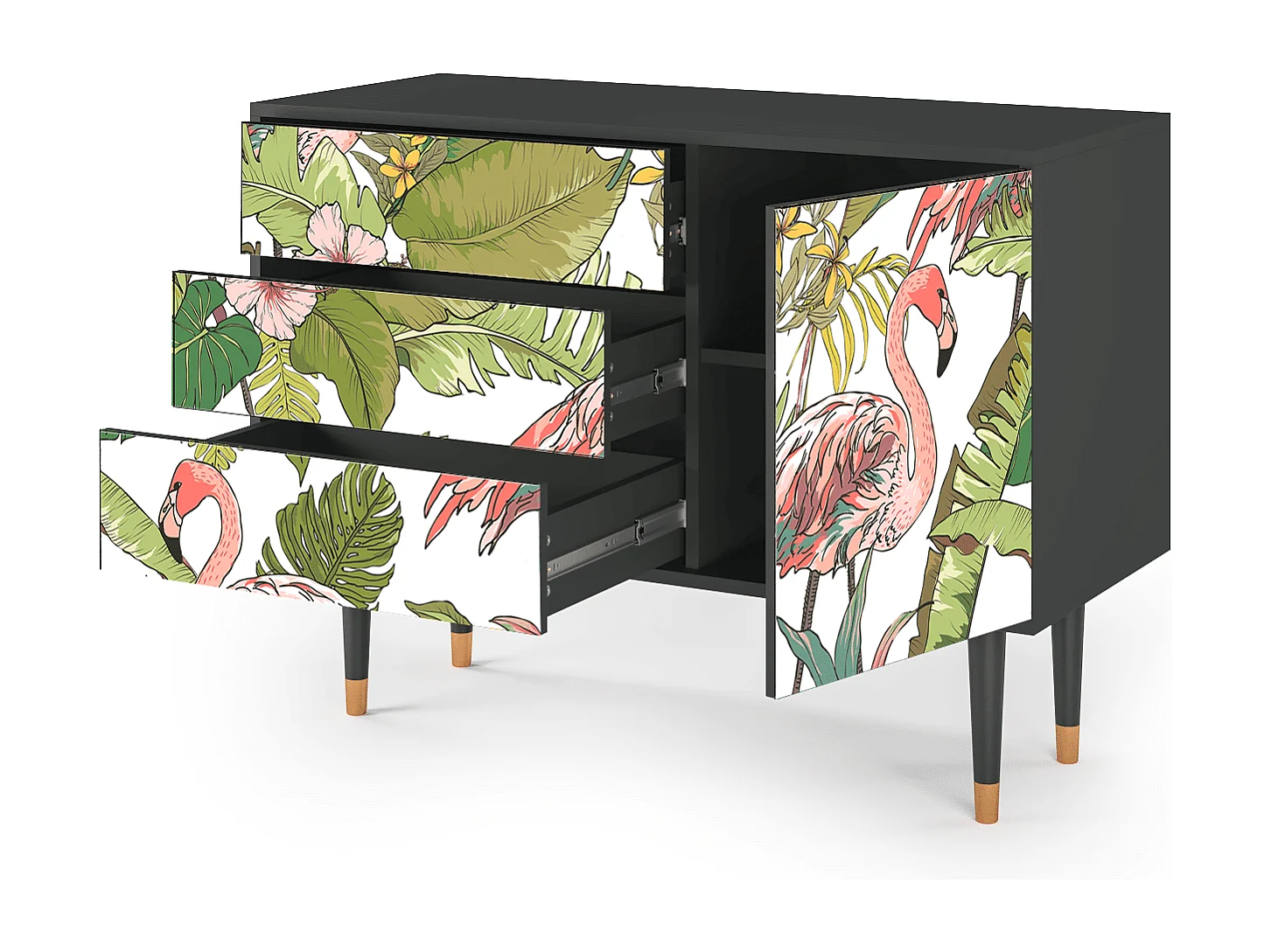 Buffet - 115х84х41 cm - S3 - Sweet Flamingo, Anthracite