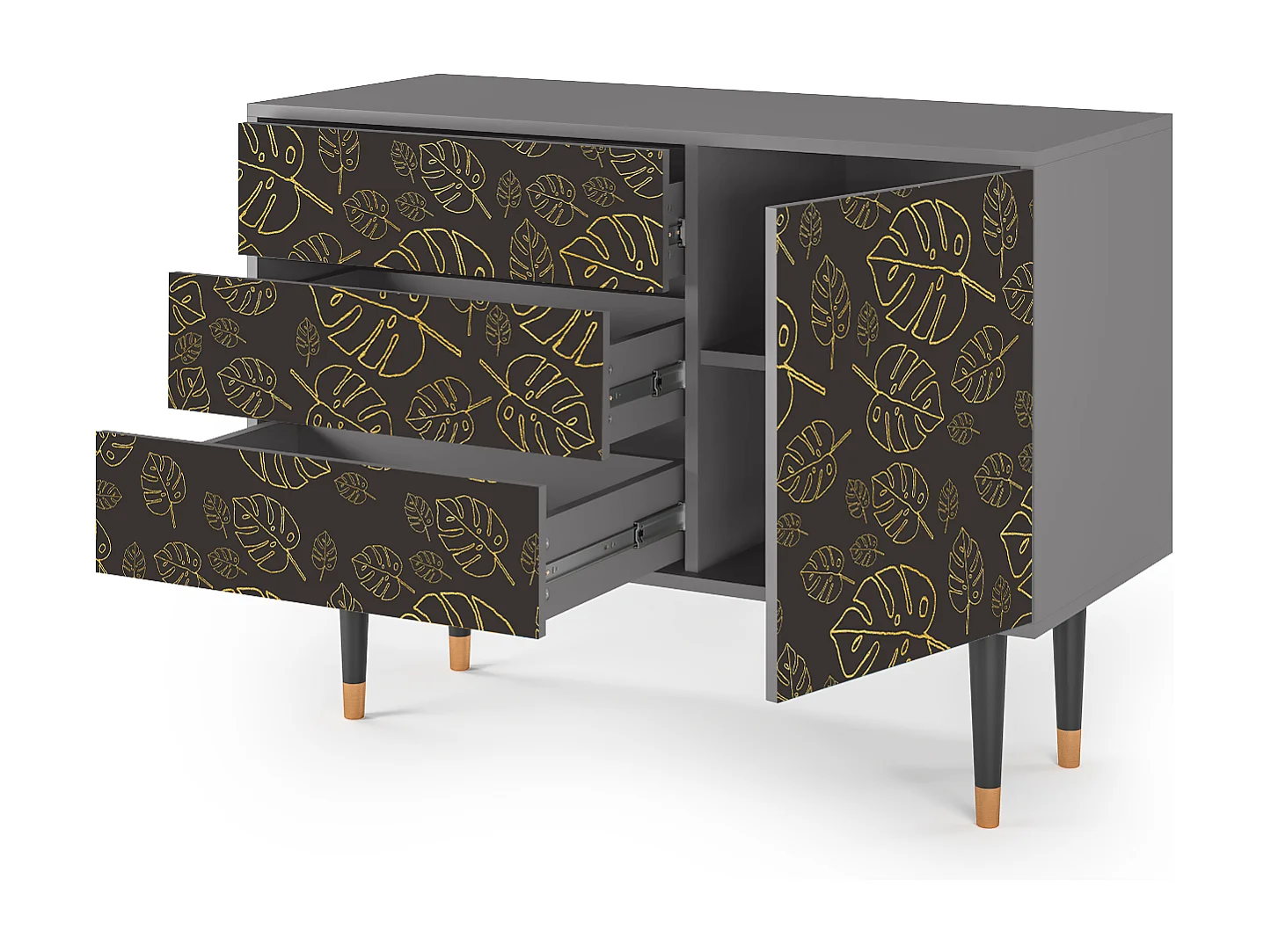 Aparador - 115х84х41 cm - S3 - Fall Of The Leaves, Gris