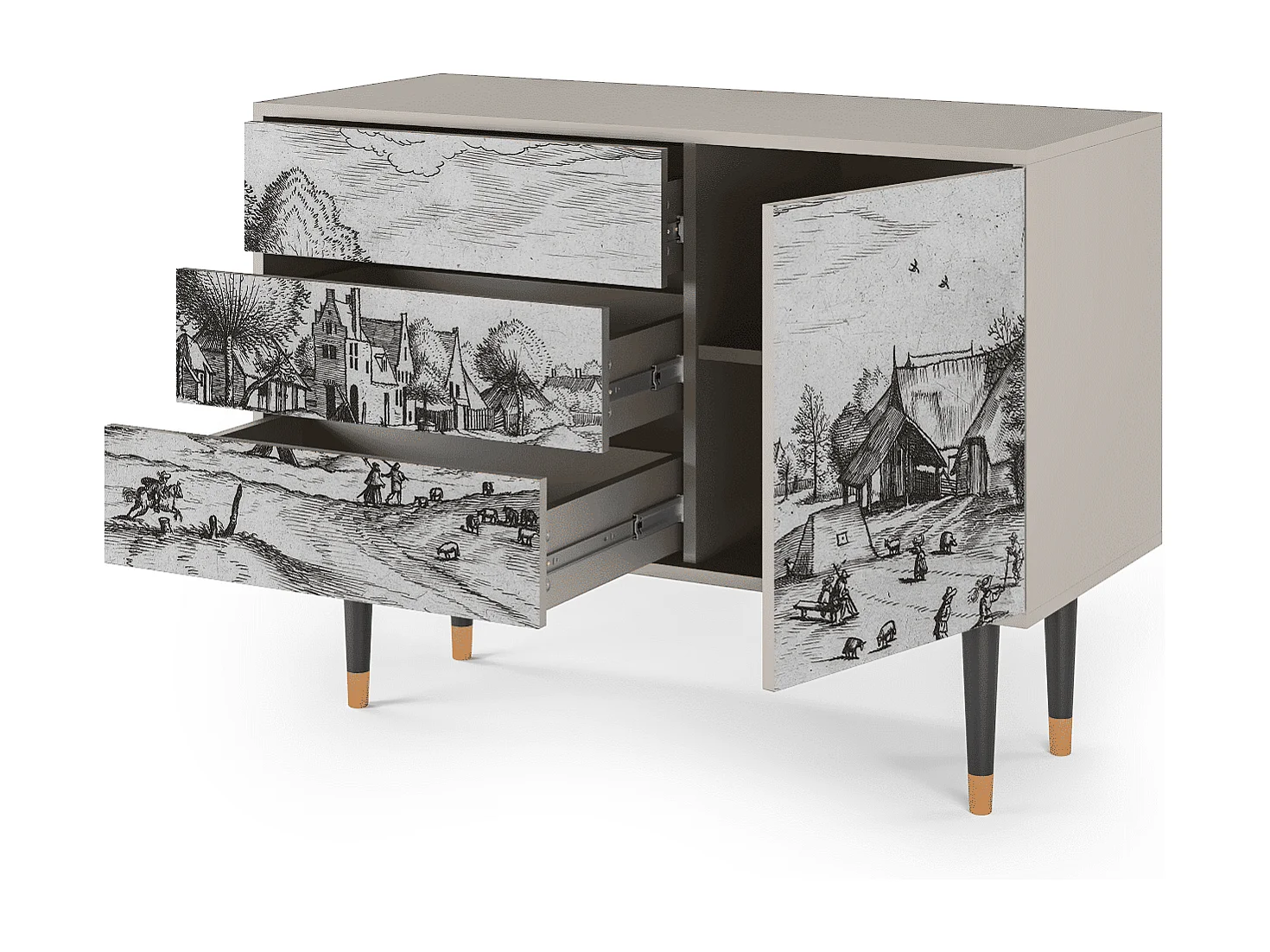 Aparador - 115х84х41 cm - S3 - Country Village, Arena
