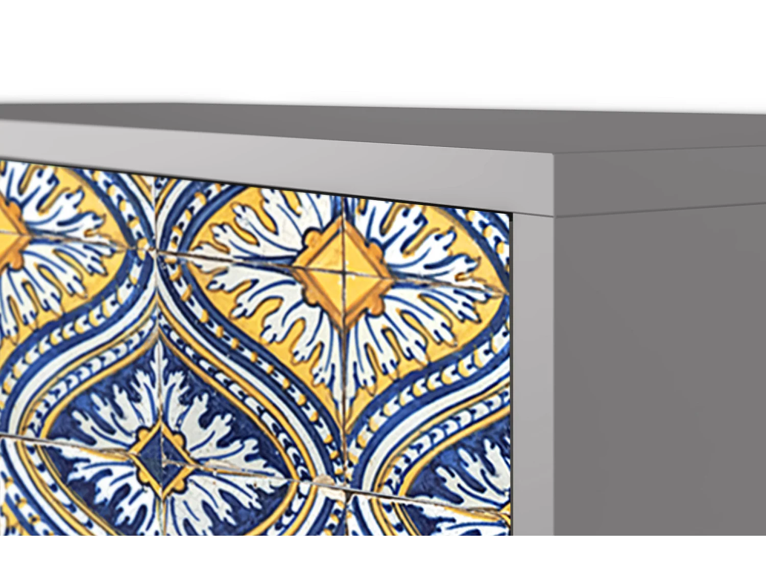 Kredens - 115х84х41 cm - S3 - Illusory Pattern, Szary