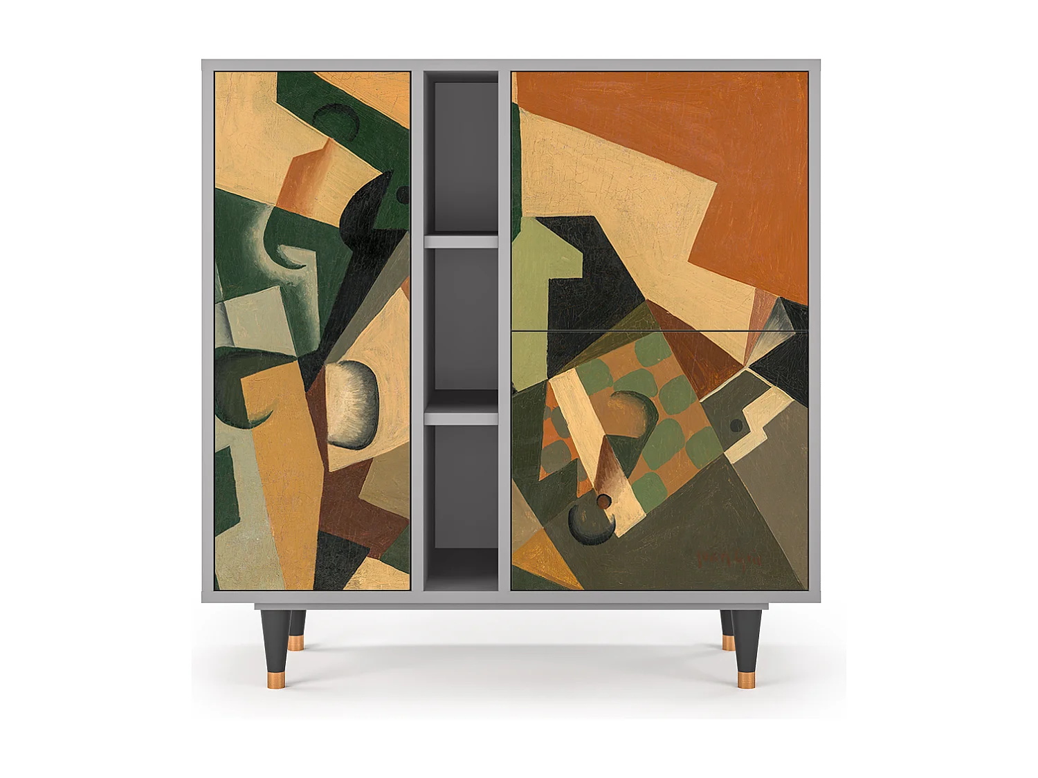 Buffet - 94х96х41 cm - BS5 - Glass and Checkerboard, Gris