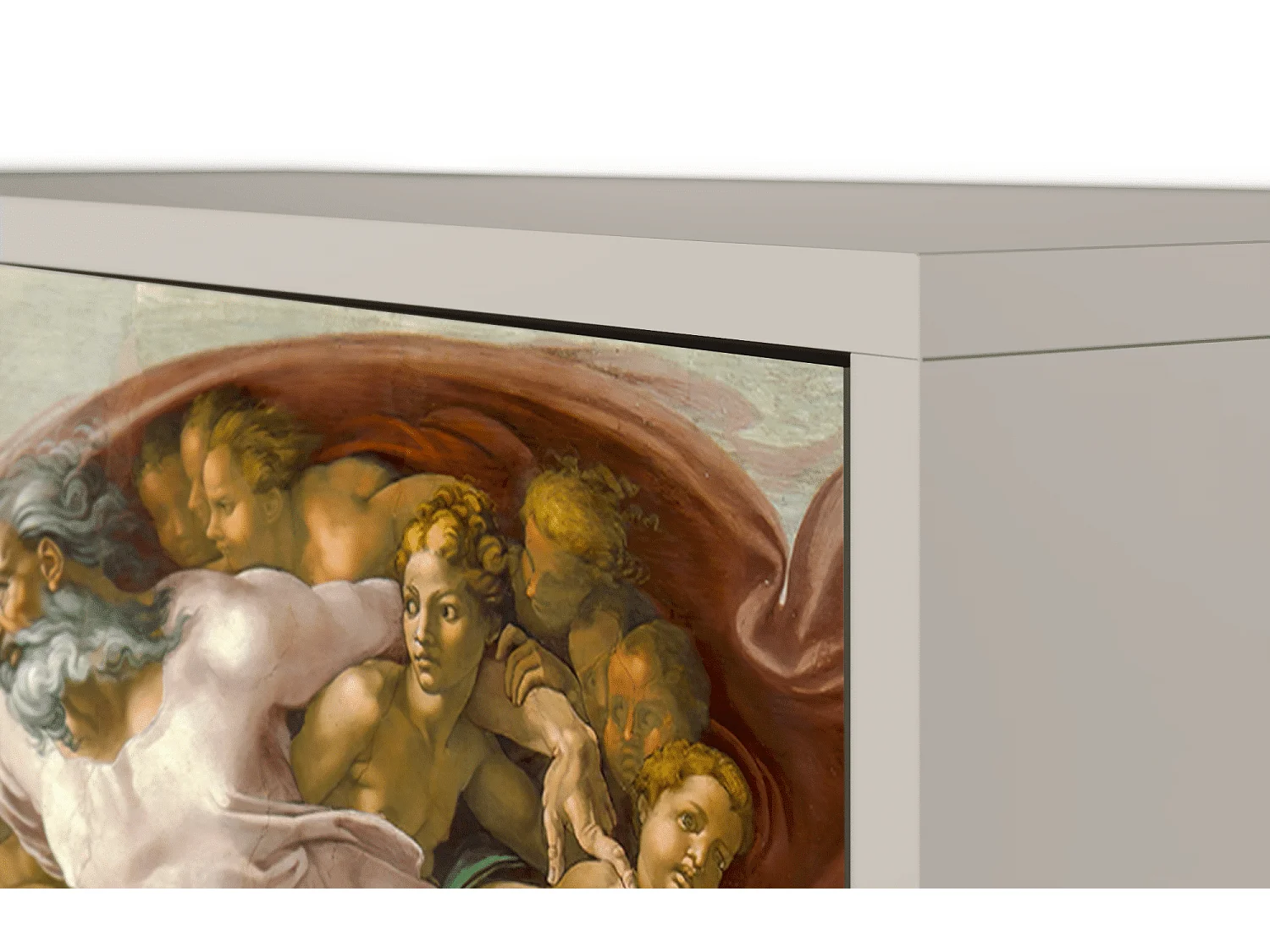 Kredens - 115х84х41 cm - S3 - The Creation of Adam, Piaskowy